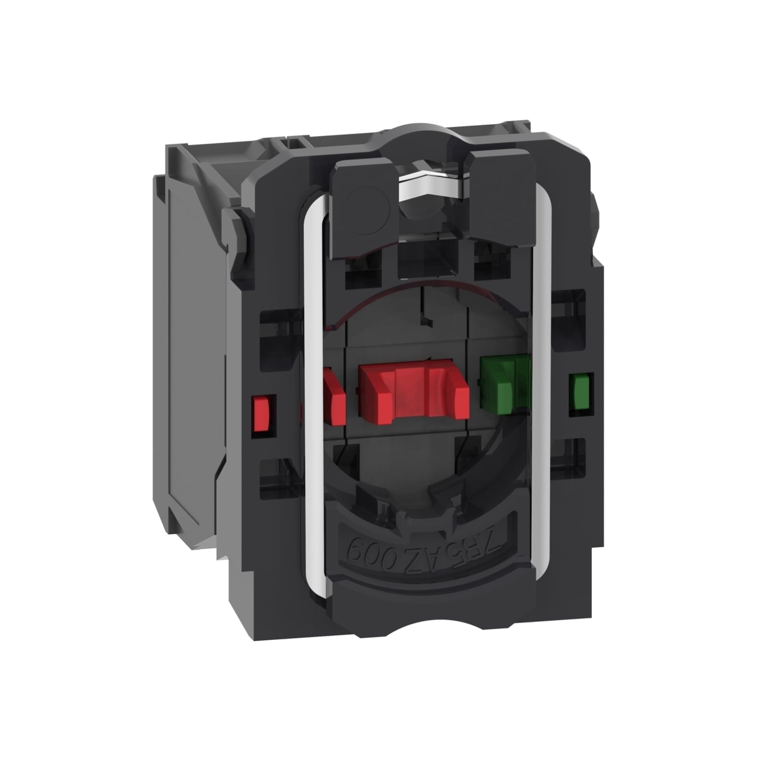 ZB5AZ141 Harmony Standard Contact Block With Body/Fixing Collar, 22 mm, 1NO-2NC Contact, 3 A at 240 V AC, 0.1 A at 600 V AC, 0.27 A at 250 V AC, 0.55 A at 125 V AC, 1.2 A at 600 V AC Contact, Silver Alloy Contact