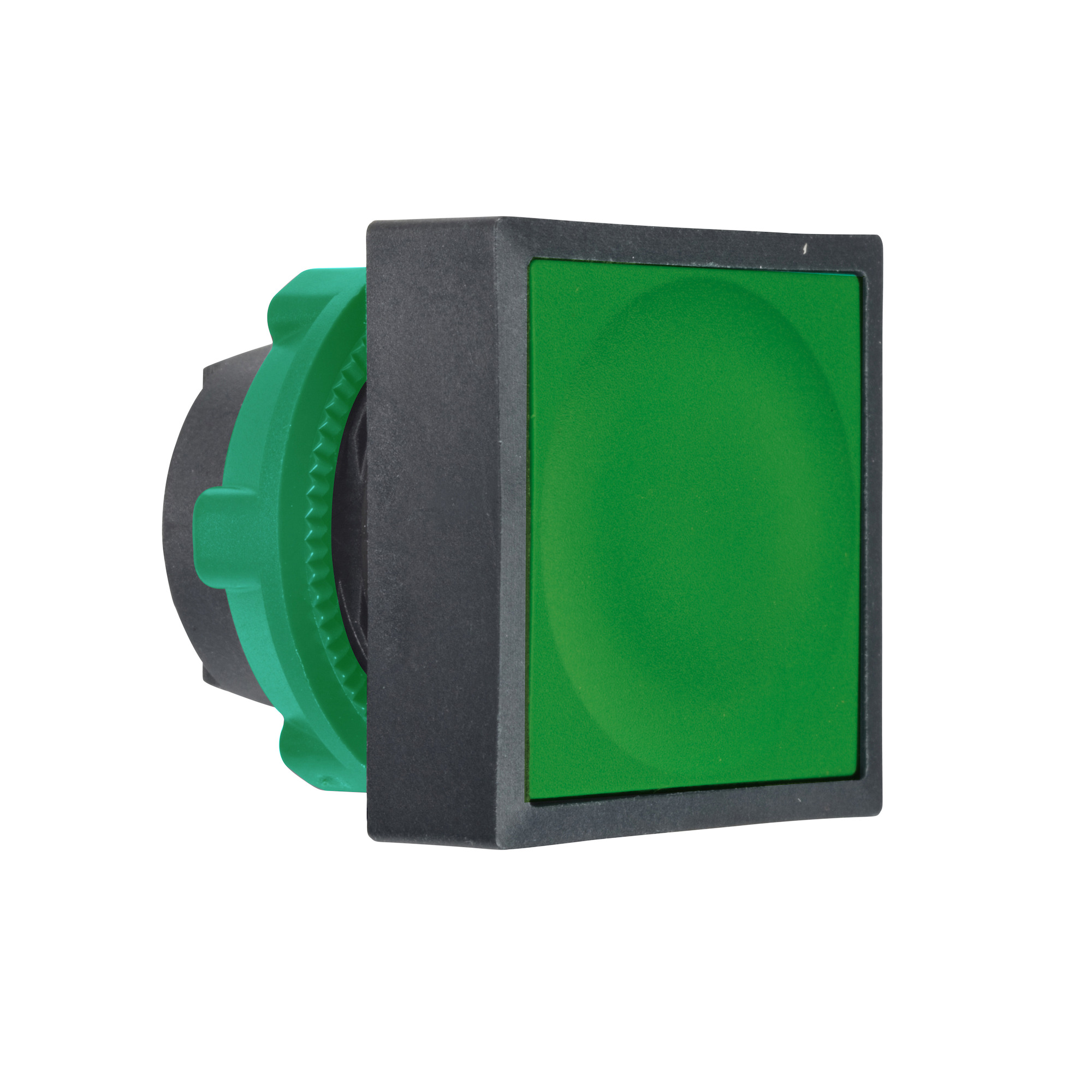 ZB5CA3 Harmony Flush Non-Illuminated Spring Return Standard Unmarked Pushbutton Head, 22 mm, Squared Shape, Plastic, Green