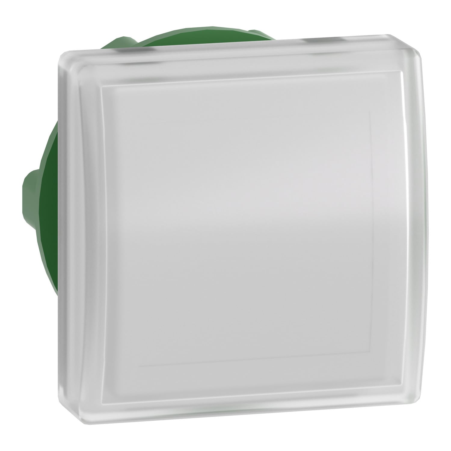 ZB5CV013 Harmony Standard Pilot Light Head With Plain Lens and Integral LED, 22 mm, Squared Shape, Plastic, White