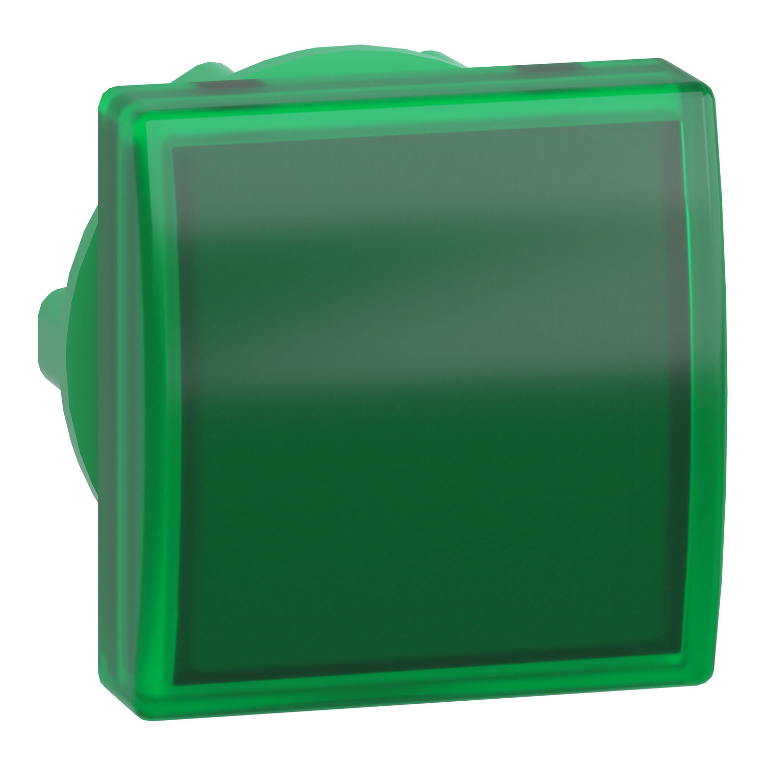 ZB5CV033 Harmony Square Pilot Light Head With Plain Lens Operator, 22 mm, Green