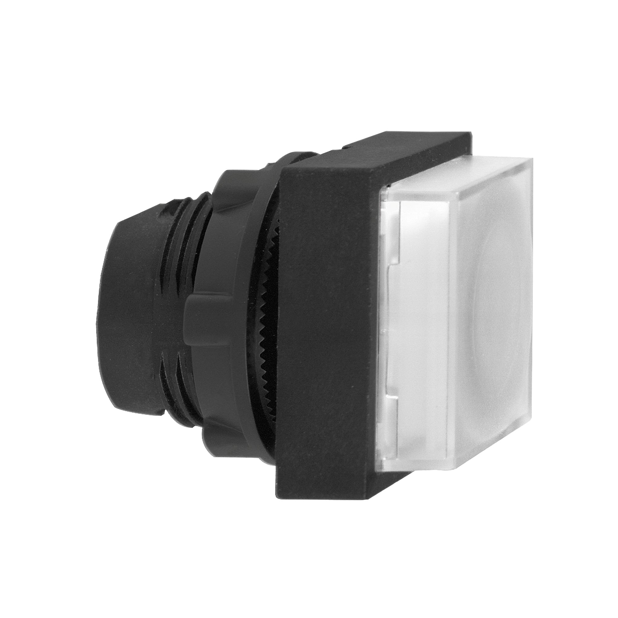 ZB5CW113 Harmony Illuminated Projecting Spring Return Standard Unmarked Pushbutton Head With Integral LED, 22 mm, Squared Shape, Plastic, White