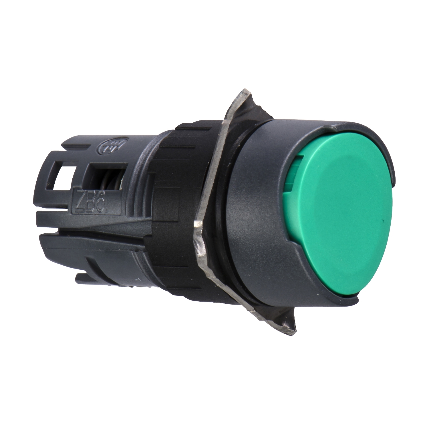 ZB6AA3 Harmony Modular Flush Non-Illuminated Spring Return Standard Unmarked Pushbutton Head, 16 mm, Round Shape, Plastic, Green
