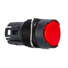Head for non illuminated push button, Harmony XB6, red flush pushbutton  16 spring return unmarked