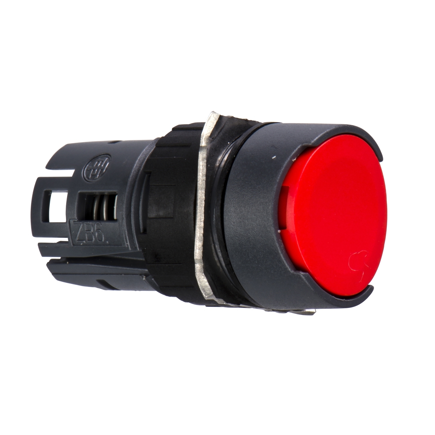 ZB6AA4 Harmony Modular Flush Non-Illuminated Spring Return Standard Unmarked Pushbutton Head, 16 mm, Round Shape, Plastic, Red