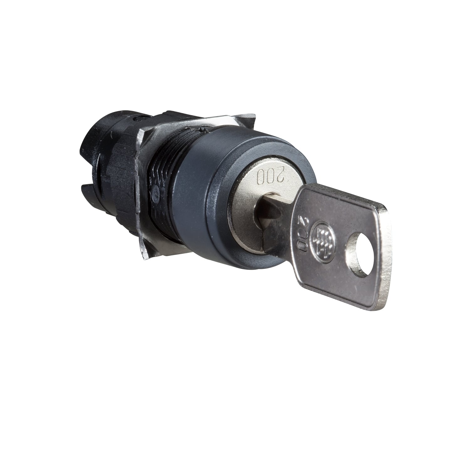 ZB6AGH Harmony 3-Position Modular Standard Stay Put Selector Switch Head With 200 Keylock, 16 mm, Round Shape, Plastic, Black