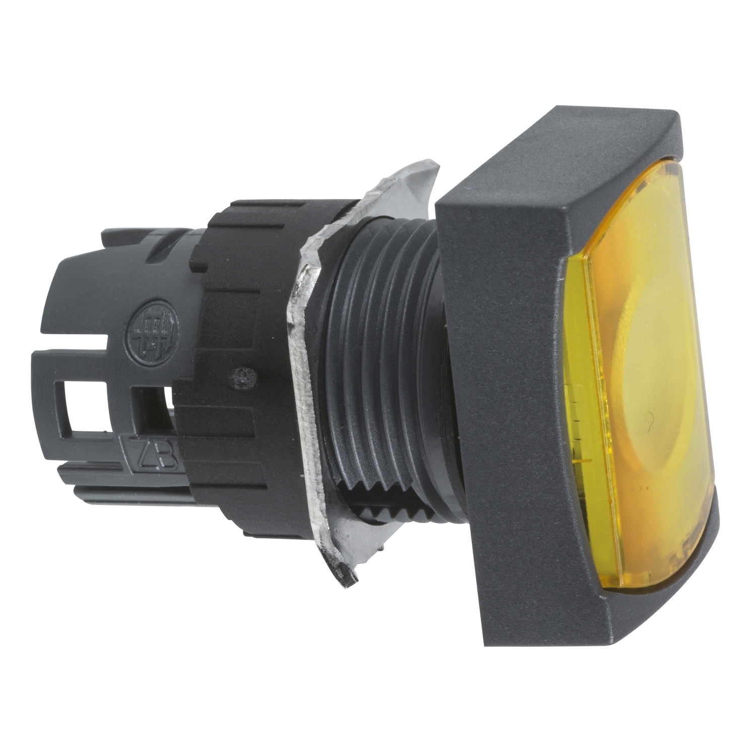 ZB6DW5 Harmony Flush Illuminated Spring Return Standard Unmarked Pushbutton Head, 16 mm, Rectangle Shape, Plastic, Yellow
