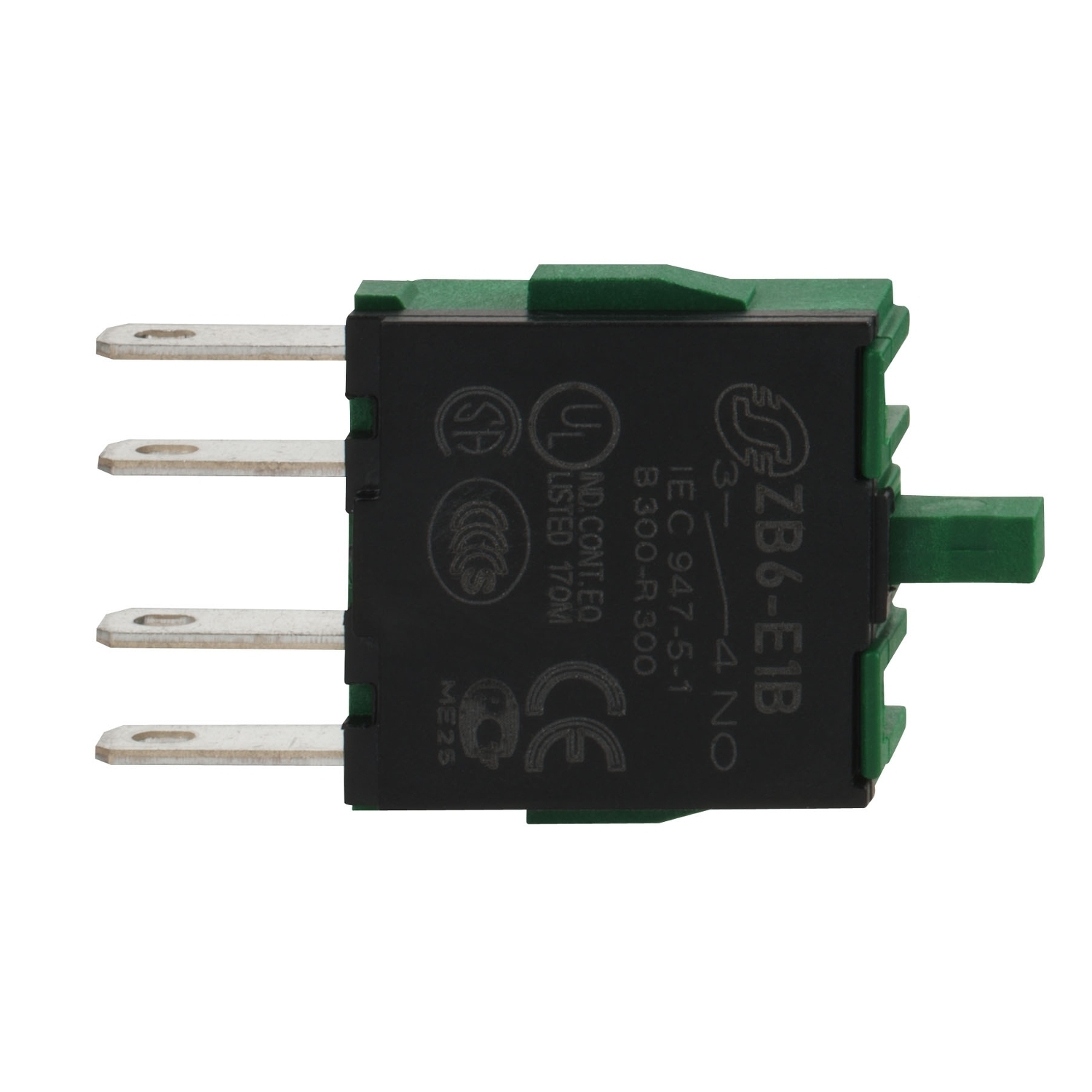 ZB6E1B Harmony Electrical Component Contact Block, 16 mm, 1NO Contact, 250 V AC Contact, Silver Alloy Contact, Momentary Action