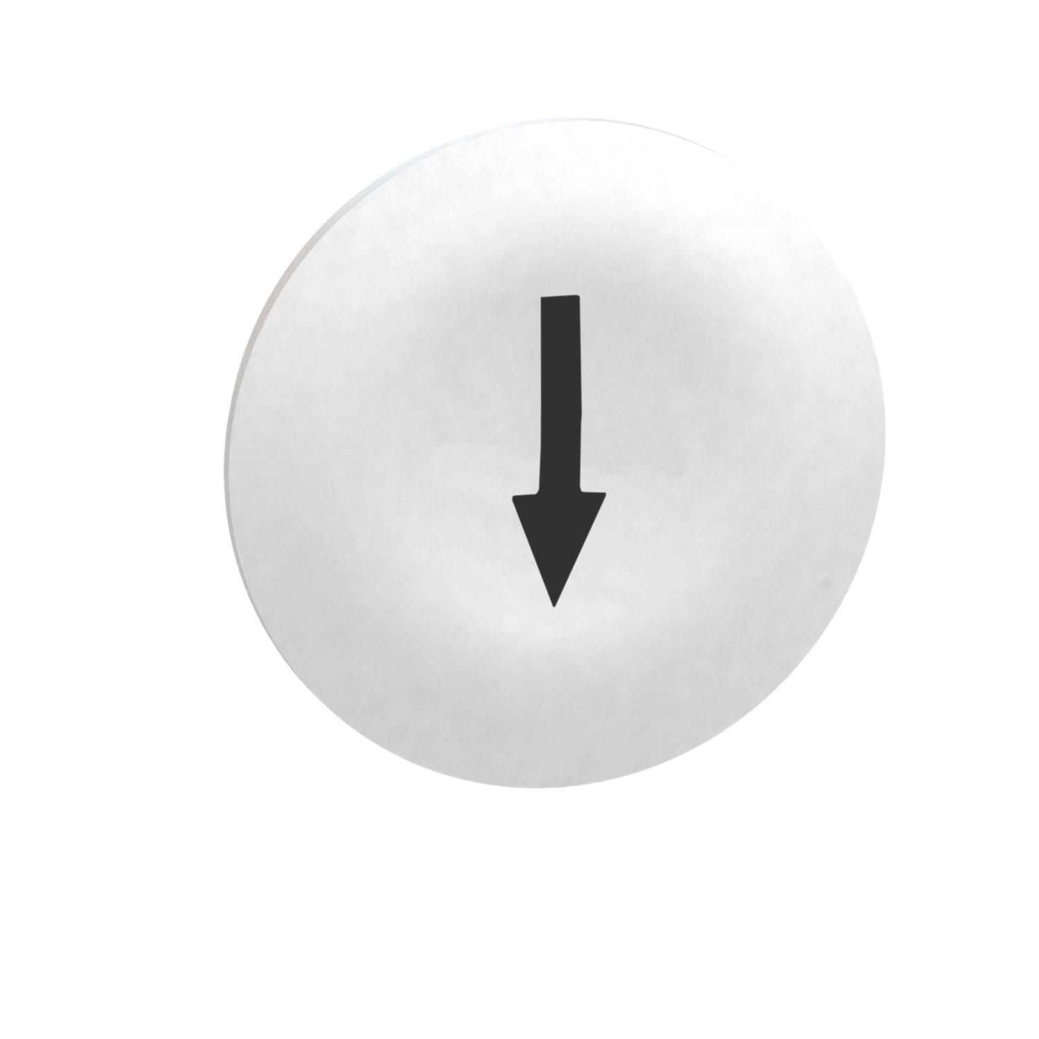ZBA7134 Marked Pushbutton Cap, 22 mm, Round Shape, Down Arrow Legend
