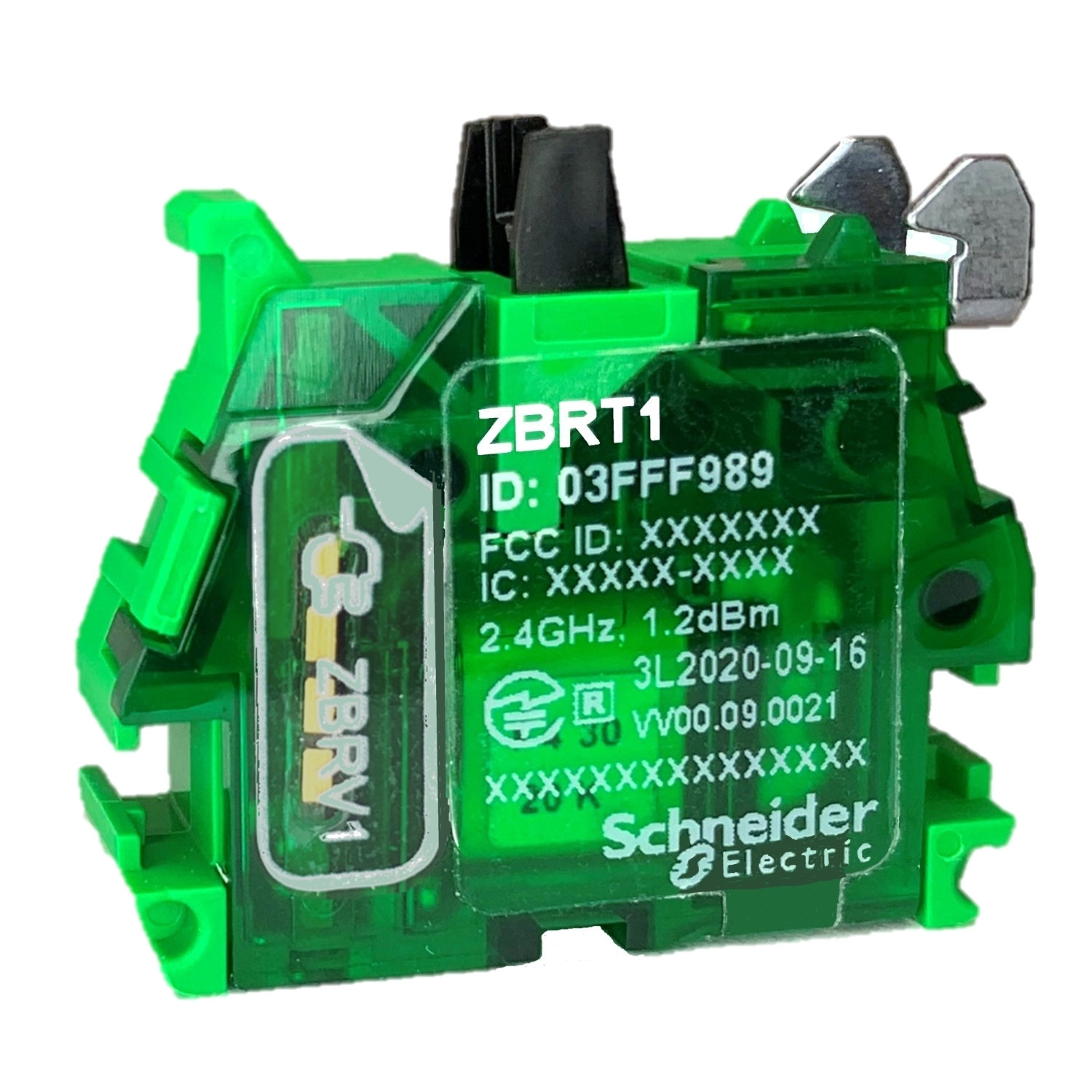 ZBRT1 Harmony Wireless and Batteryless Transmitter, For Use With Harmony XB5R 22 mm Round Control and Signaling Unit, Plastic