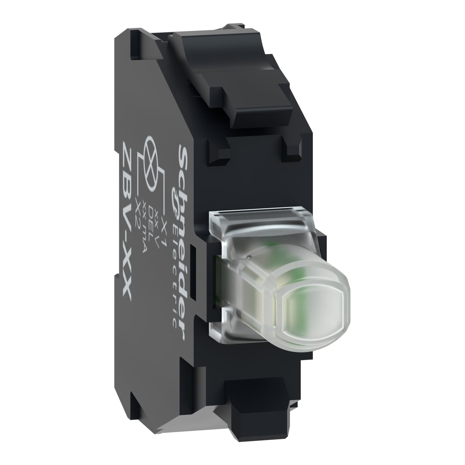 ZBVBG1 ZBV Light Module, 22 mm Dia, LED Lamp, 24 to 120 V AC/DC, Screw Clamp Terminal, White