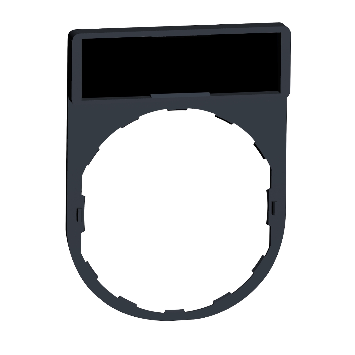 ZBY2101 Harmony Standard Pushbutton Legend Plate With Blank Legend, 30 mm H x 40 mm W, Rectangular Plate, Plastic, Black/Red Field
