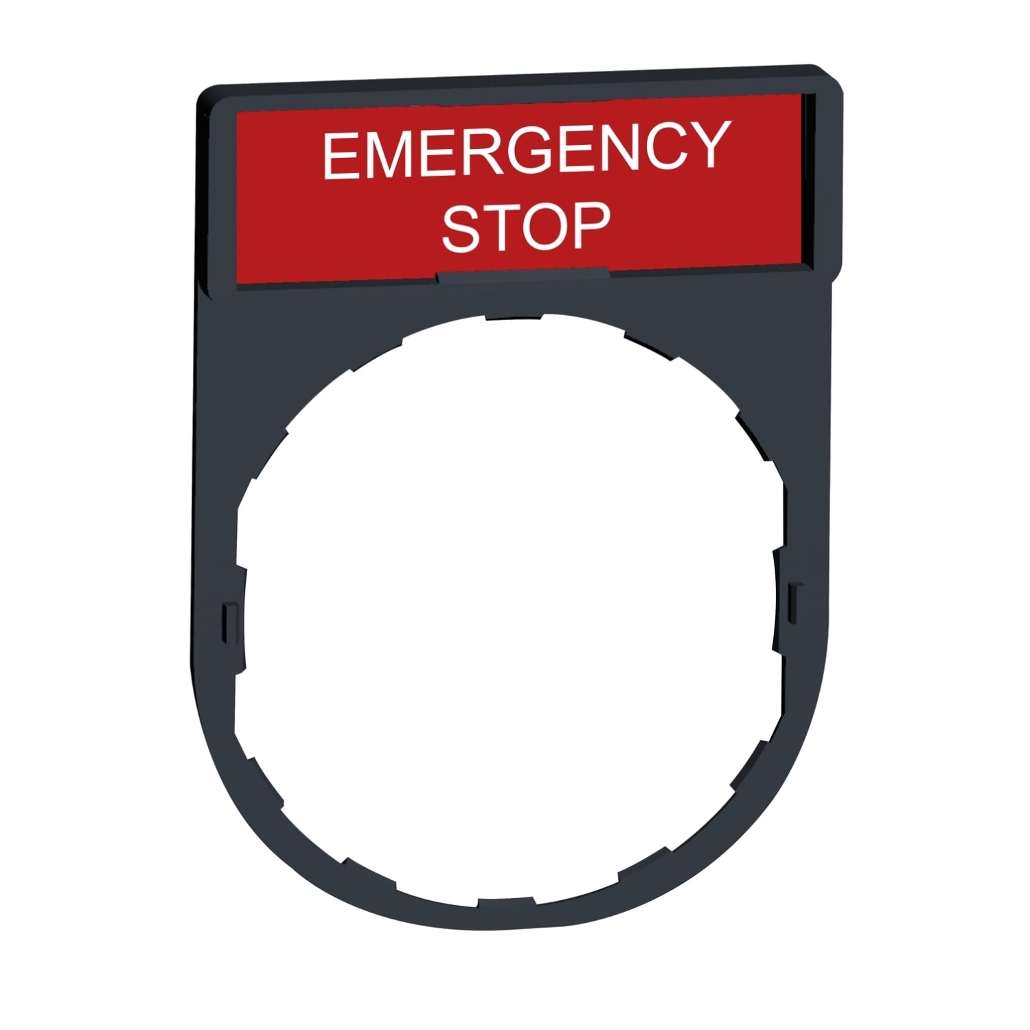 ZBY2330 Harmony Standard Pushbutton Legend Plate, 30 mm H x 40 mm W, Rectangular Plate, Plastic, Red Field
