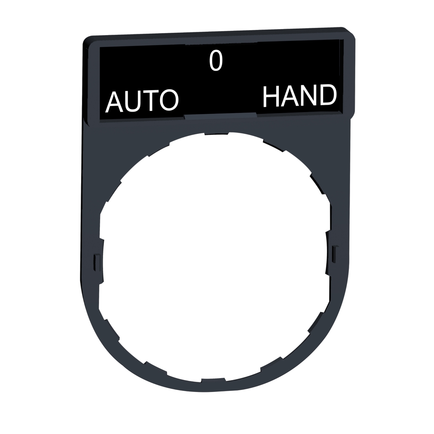 ZBY2385 Harmony Marked Standard Legend Holder, 40 mm H x 30 mm W, Plastic, Black/Red Field