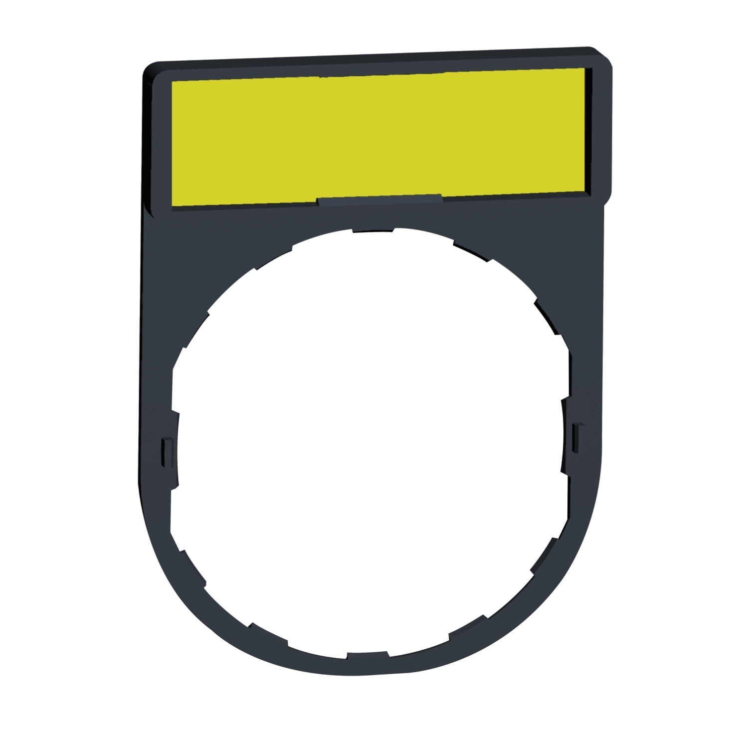 ZBY4101 Harmony Blank Standard Unmarked Legend Holder, 40 mm H x 30 mm W, Plastic, White/Yellow Field