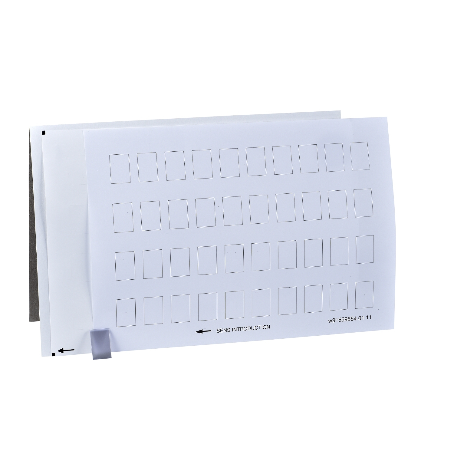 ZBY5100 Harmony Blank Pushbutton Legend Plate, 18 mm H x 27 mm W, Rectangular Plate, White Field