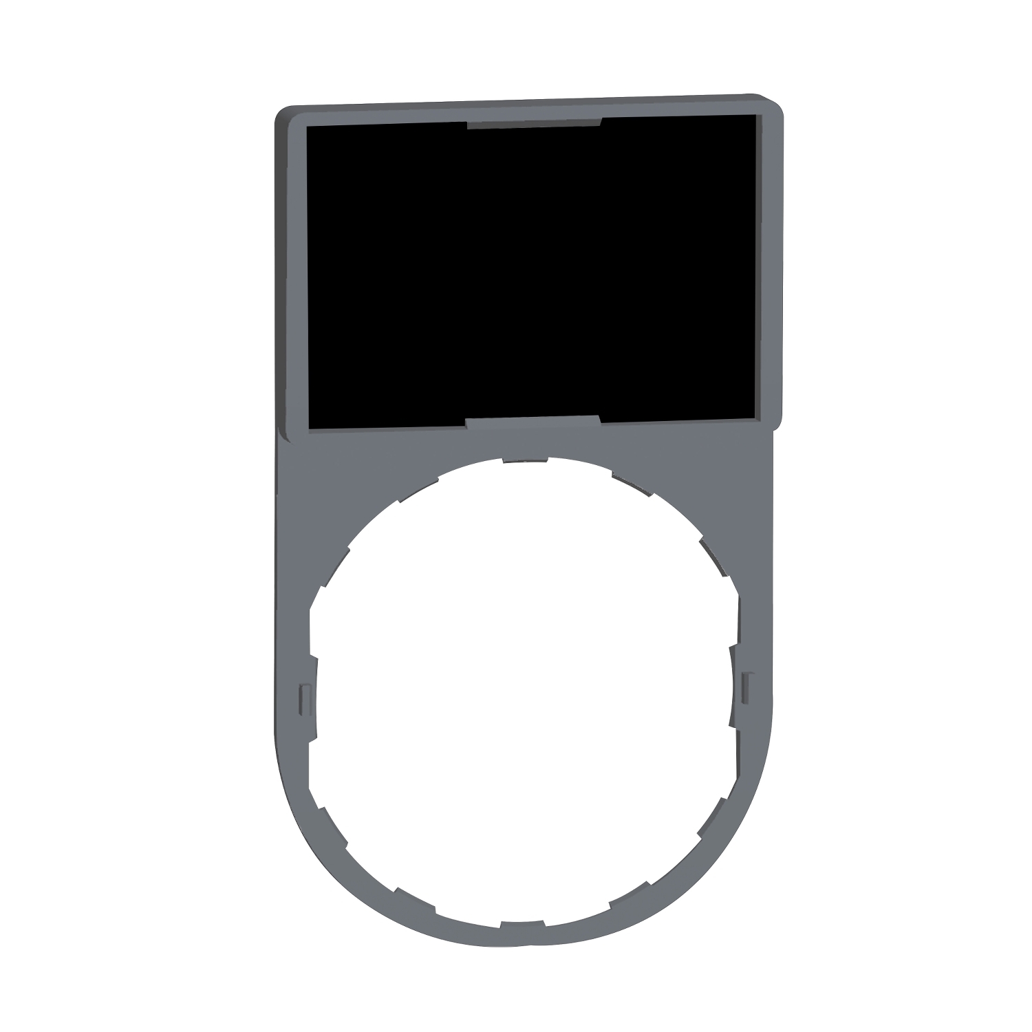 ZBY6101 Harmony Standard Pushbutton Legend Plate With Blank Legend, 30 mm H x 50 mm W, Rectangular Plate, Plastic, Black Field