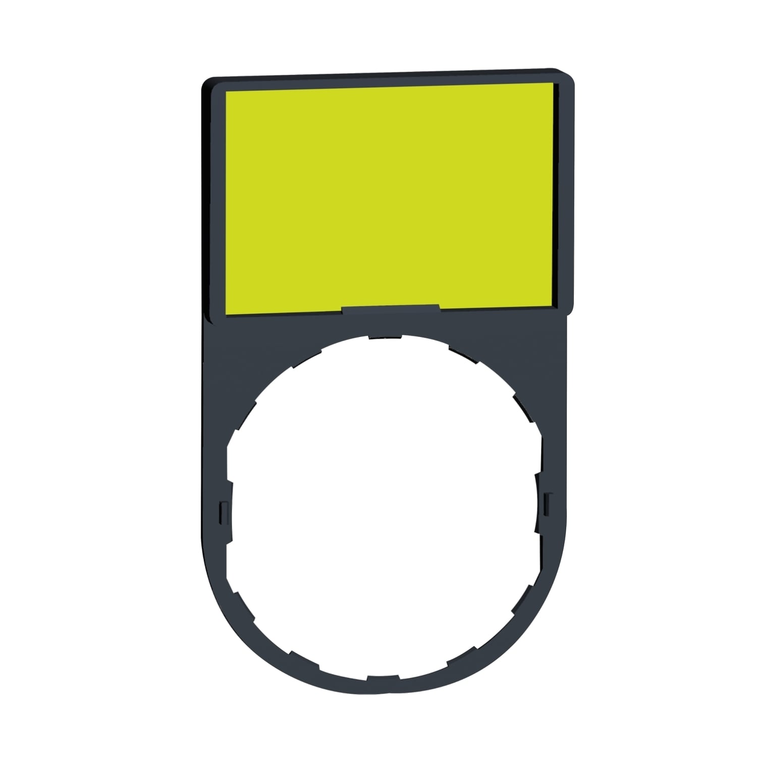 ZBY6102 Harmony Standard Pushbutton Legend Plate With Blank Legend, 30 mm H x 50 mm W, Rectangular Plate, Plastic, Yellow Field