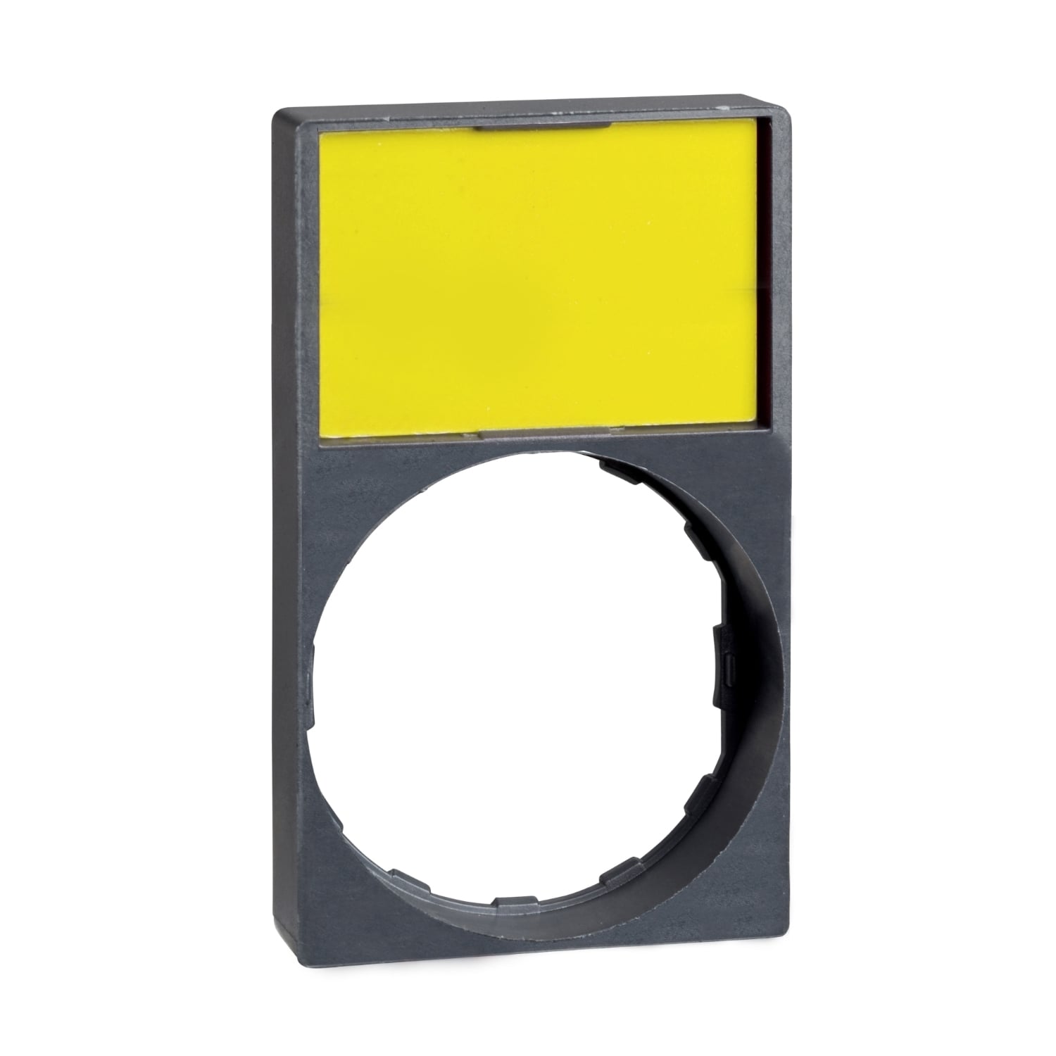 ZBY6H102 Harmony Blank Unmarked Legend Holder, 50 mm H x 30 mm W, Plastic, White/Yellow Field