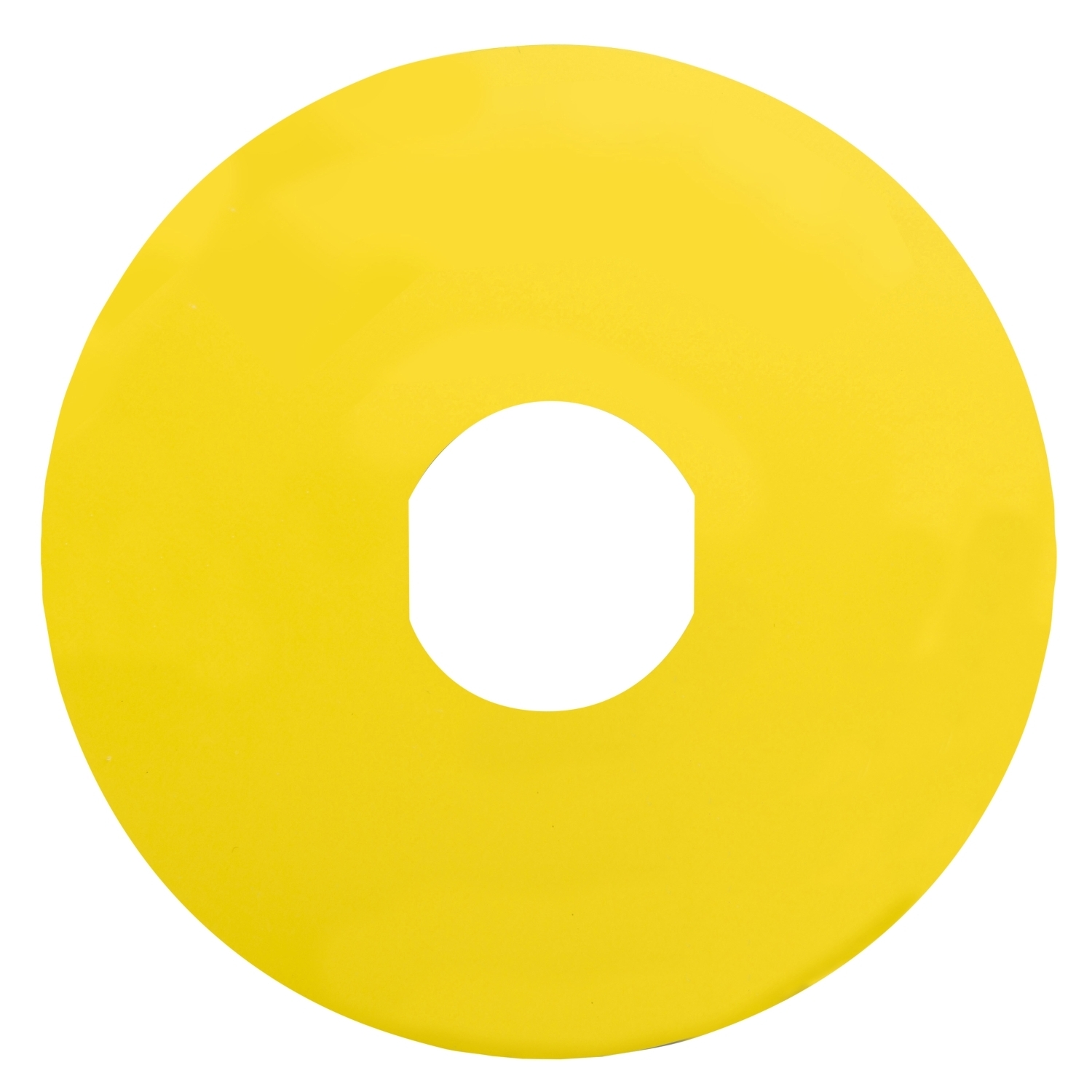 ZBY8101 Harmony Blank Unmarked Legend Plate, 90 mm W, Round Plate, Plastic, Yellow Field