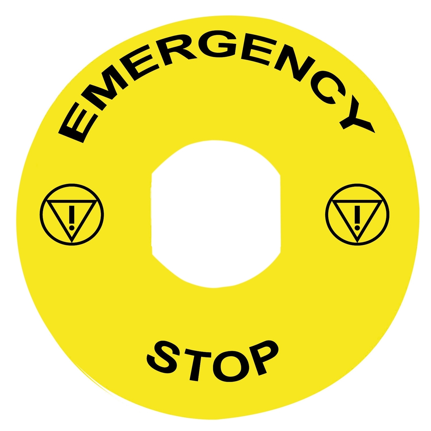 ZBY8330 Harmony Legend Plate, 90 mm W, Round Plate, Plastic, Yellow Field
