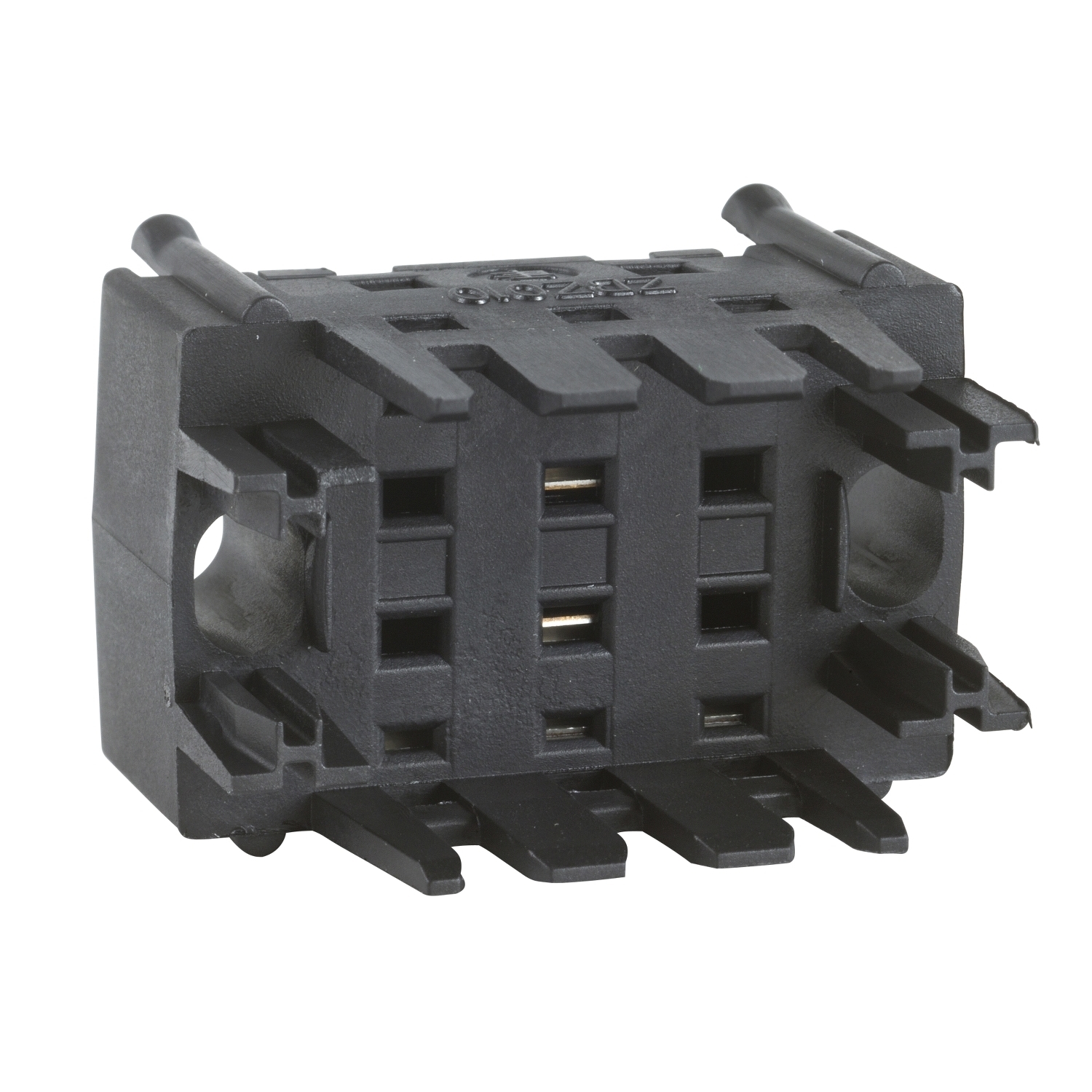 ZBZ010 Harmony Socket Adapter, For Use With XB4, XB5 Series Pushbutton Switch, Electrical Block and 1.6 mm +/- 0.2 THK Printed Circuit Board, 22 mm, Black