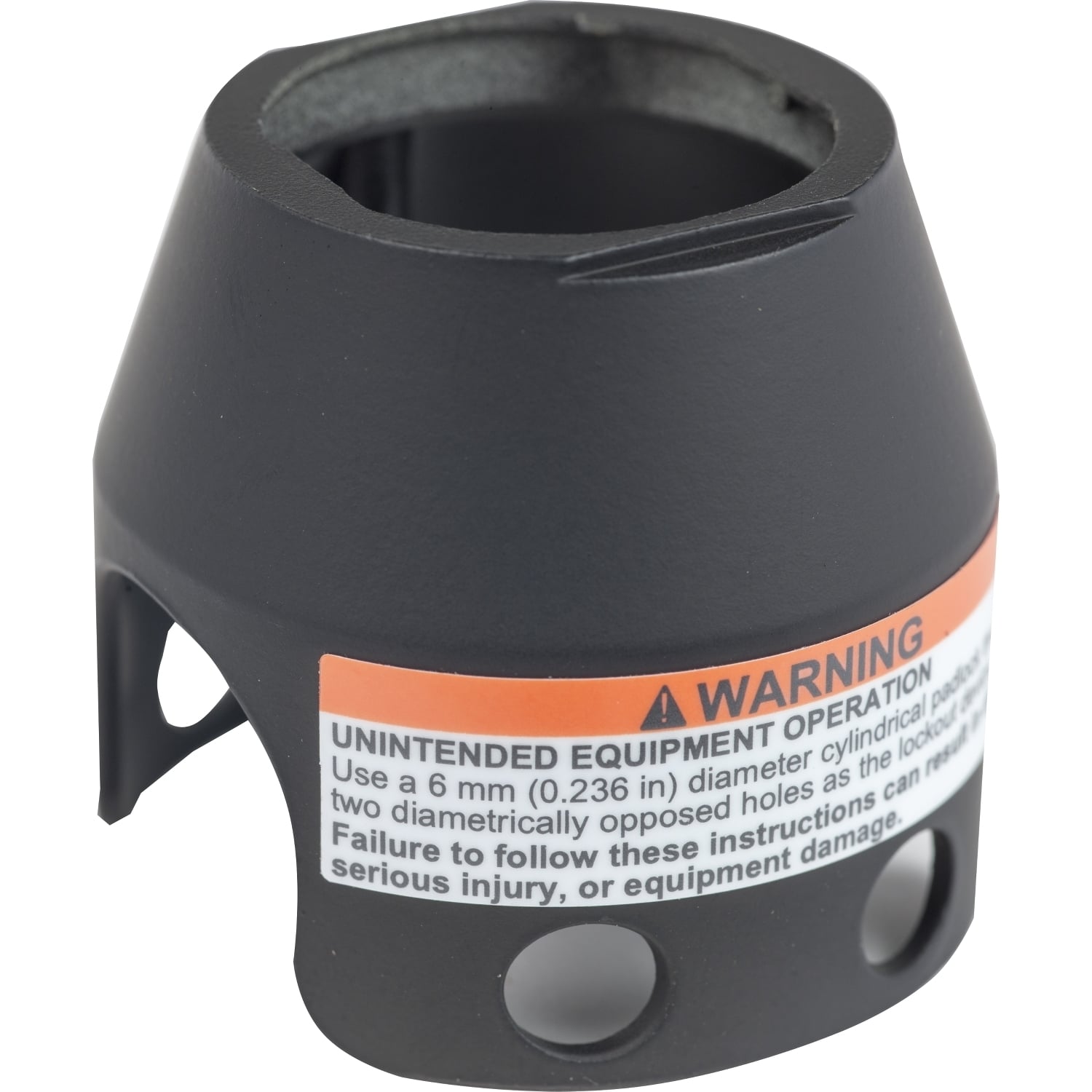 ZBZ1602 ZB4 Padlockable Pushbutton Guard, For Use With XB5 AT8, XB5 AS8, XB5 AS9, ZB5 AT8, ZB5 AS8, ZB5 AS9 40 mm Mushroom Emergency Stop Pushbutton Operator, 22 mm, Metal, Black