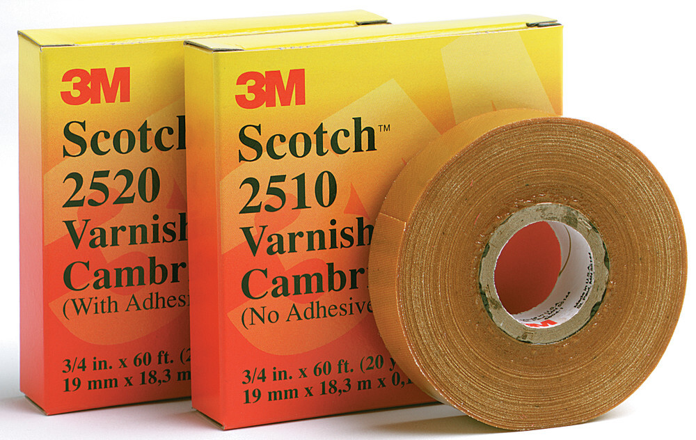 7000132187 Scotch Insulating Varnished Cambric Electrical Tape 2510, 1-1/2 inch x 36 yd, Yellow