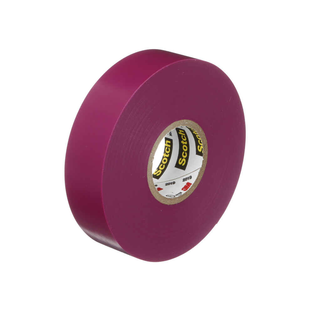 7100067890 Scotch Vinyl Color Coding Electrical Tape 35, 1/2 inch x 20 ft, Purple