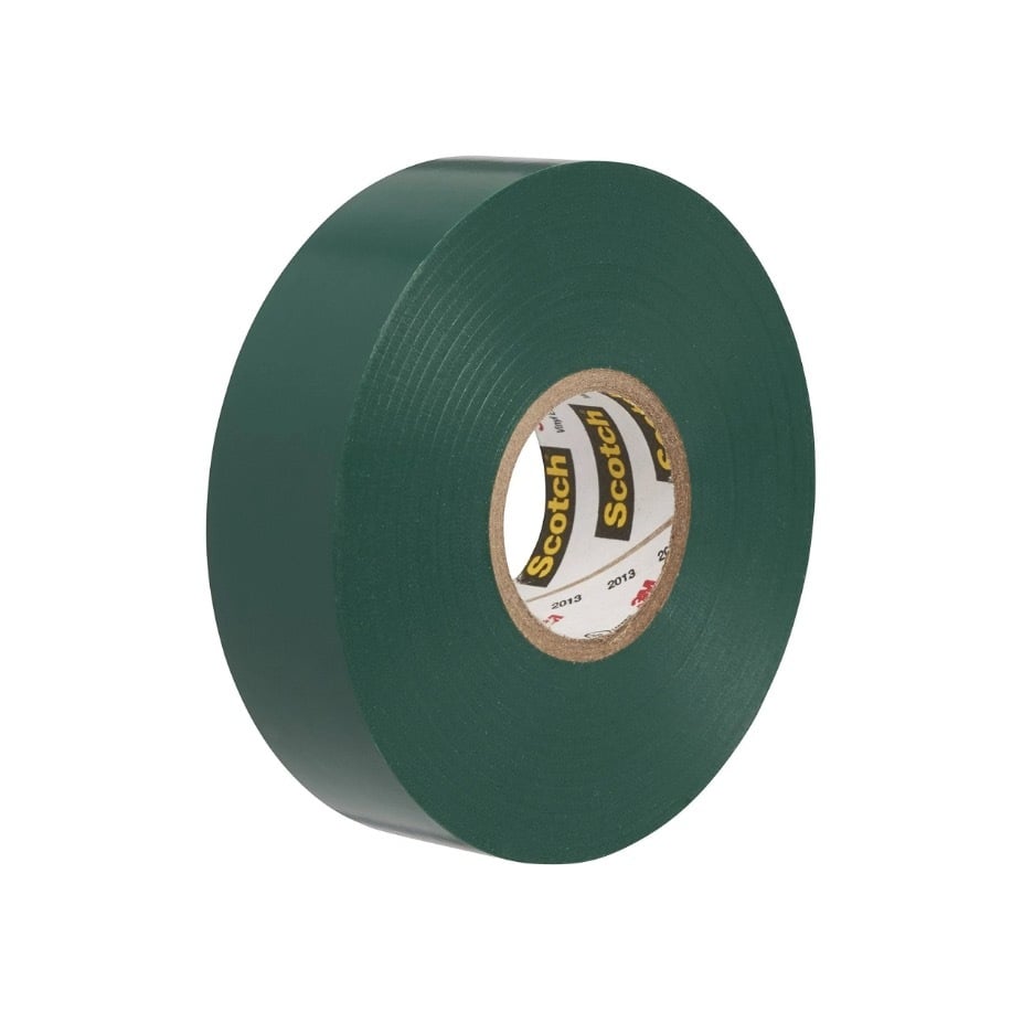 7000006098 Scotch Vinyl Color Coding Electrical Tape 35, 3/4 inch x 66 ft, Green