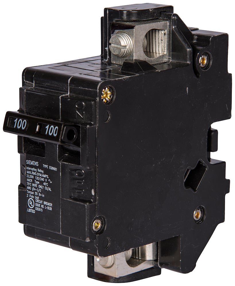 MBK125A Type EQ Low Voltage Main Breaker Kit, 120/240 V AC, 125 A, 22 kA at 240 V AC Interrupt, 2 Poles, Thermal Magnetic Trip