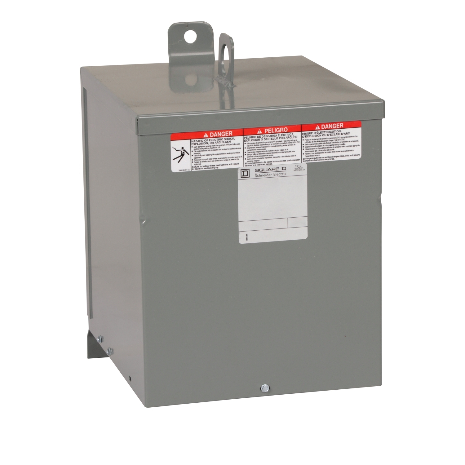 10S4F Dry Sealed Low Voltage Transformer, 600 V AC Primary, 120/240 VAC Secondary, 10 kVA Power Rating, 60 Hz, 1 Phase