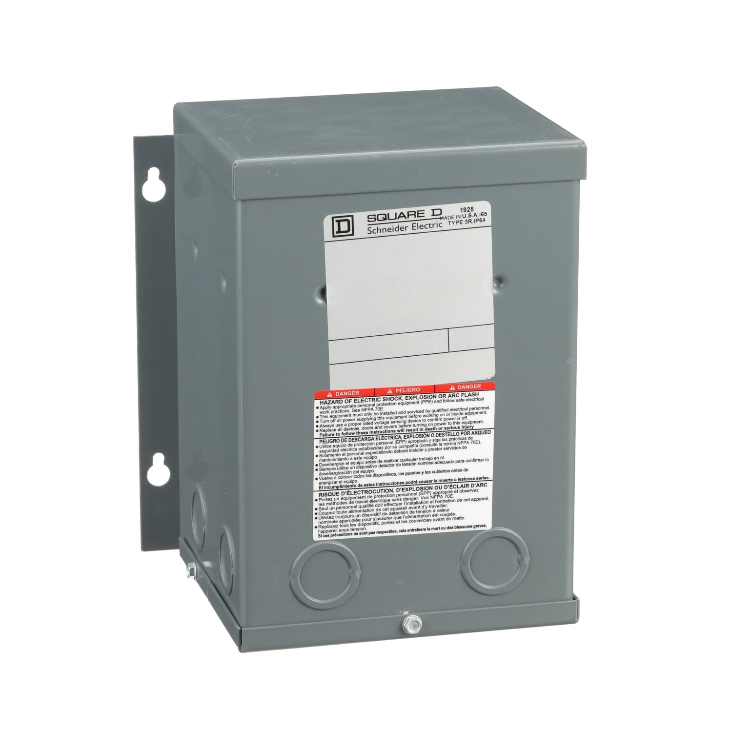 1S51F Dry Sealed Low Voltage Transformer, 600 V AC Primary, 120/240 VAC Secondary, 1 kVA Power Rating, 60 Hz, 1 Phase