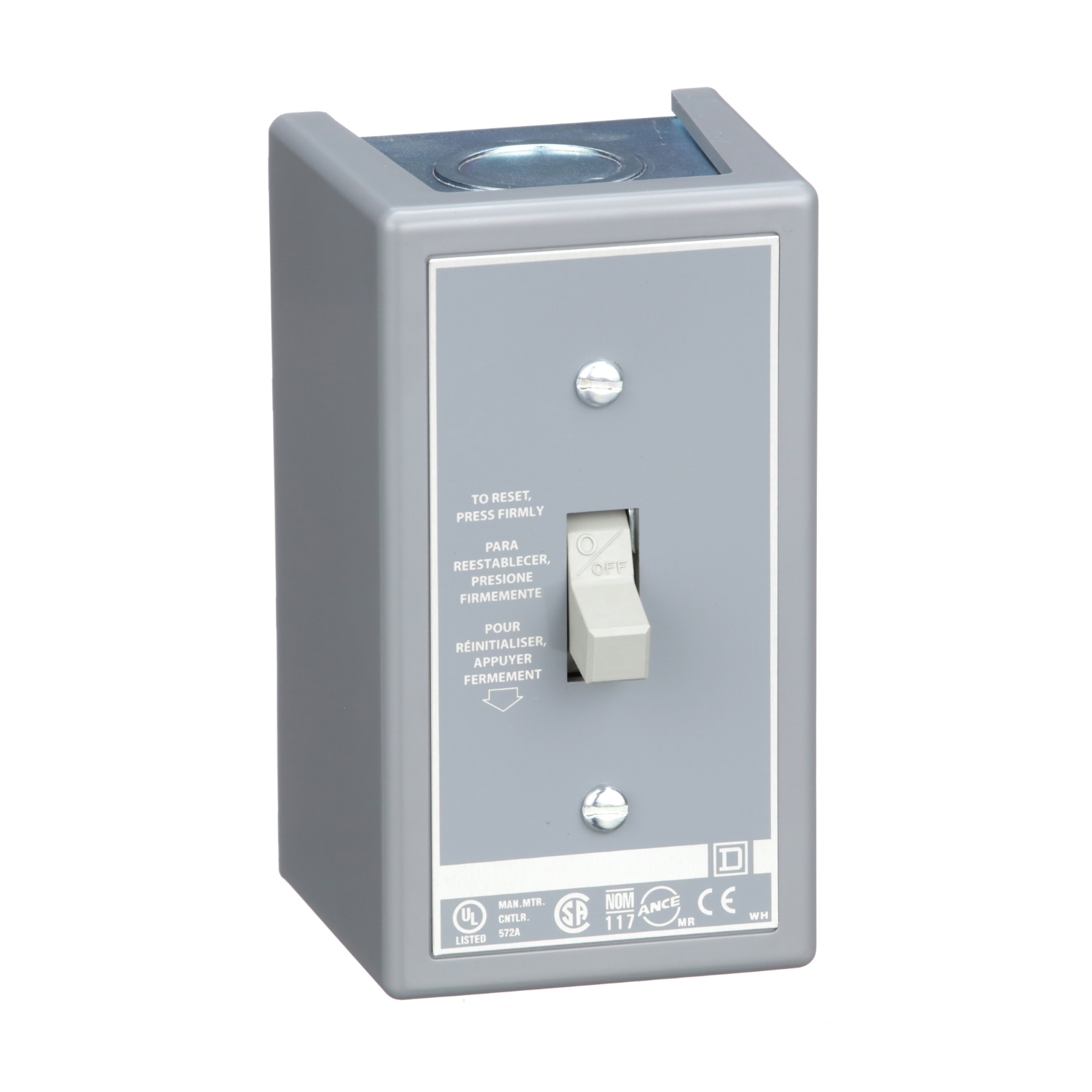 2510FG2 Type F Non-Reversing Single Unit Starter, 2 Poles, NEMA 1 Enclosure