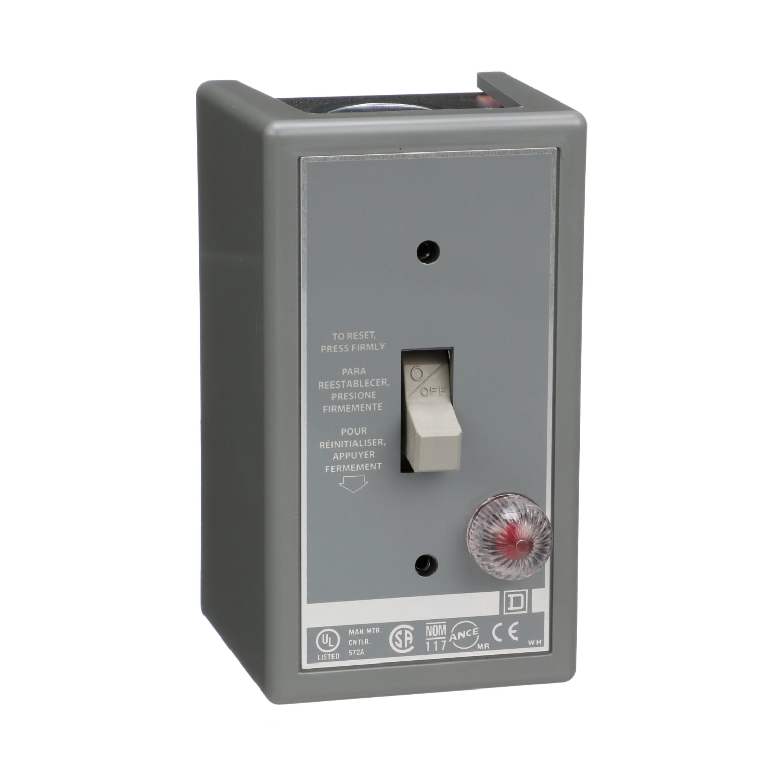 2510FG2P Type F Fractional Horsepower Non-Reversing Standard Single Unit Manual Starter, 2 Poles, NEMA 1 Enclosure