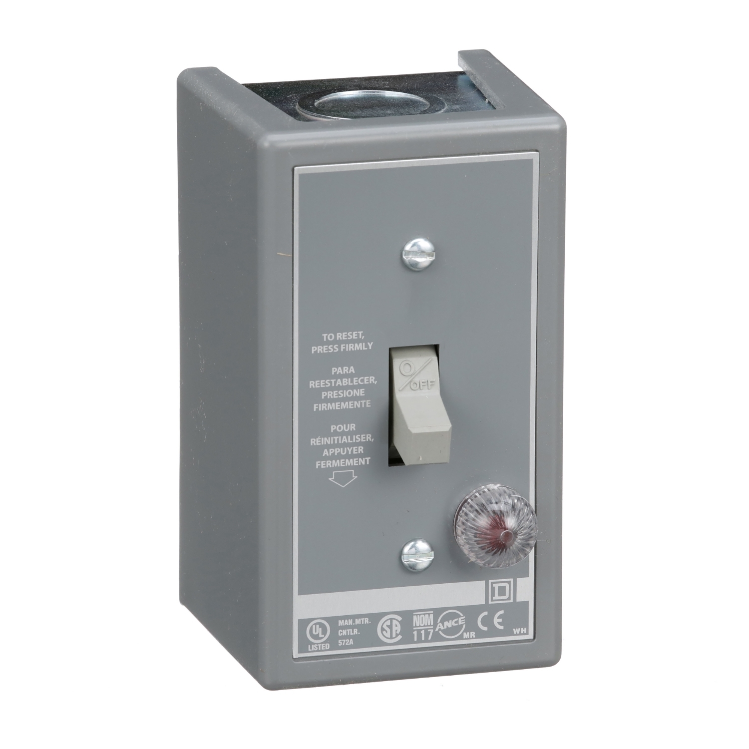 2510FG5P Type F Fractional Horsepower Single Unit Non-Reversing Manual Starter, 1 Pole, NEMA 1 Enclosure