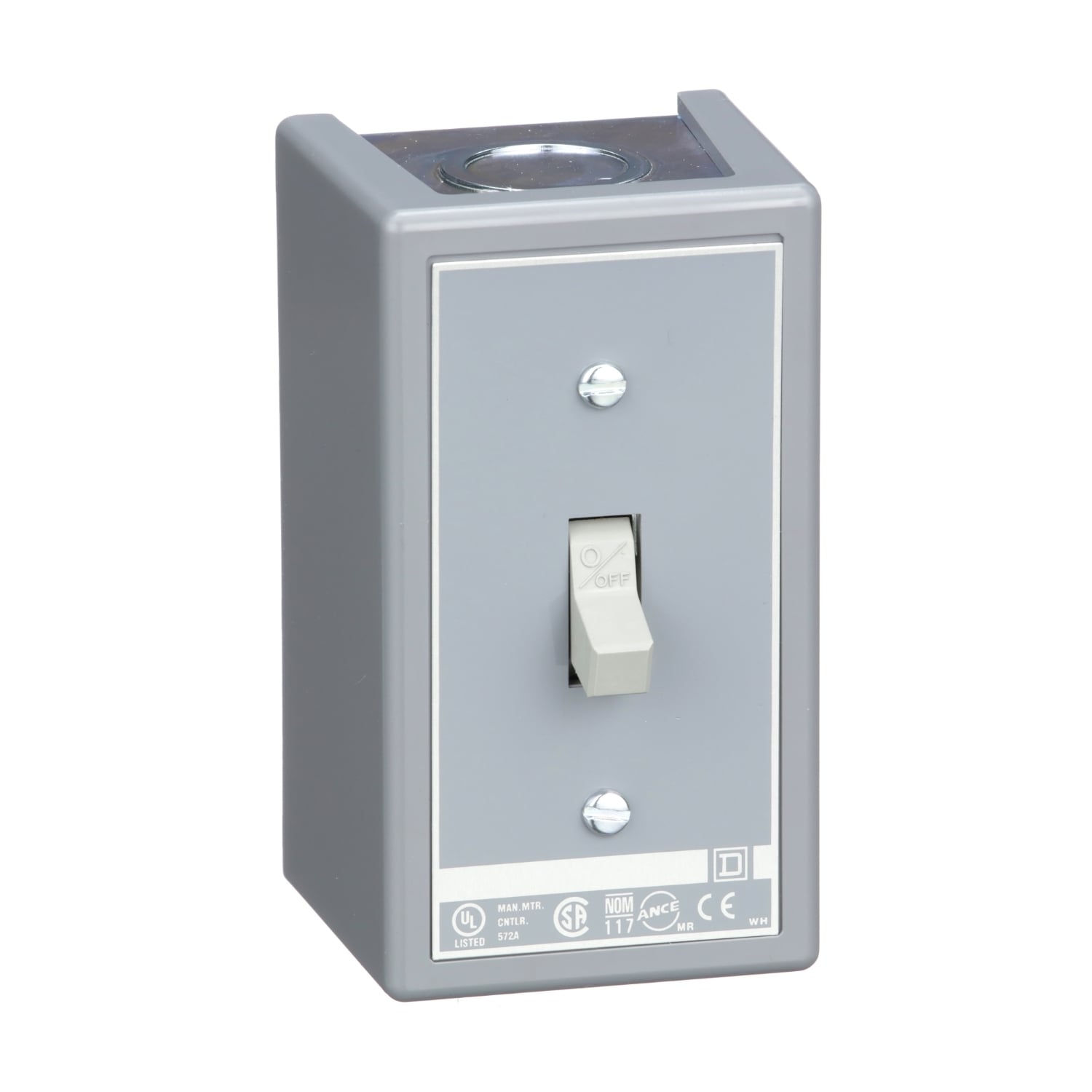 2510KG1 Type K 1-ph 1-Unit Standard Manual Switch, 600 VAC, 230 VDC, 30 A, 1 hp at 90 VDC/1-1/2 hp at 230 VDC/2 hp at 115 VAC/115 VDC/230 VAC/3 hp at 460 VAC/575 VAC Power Rating
