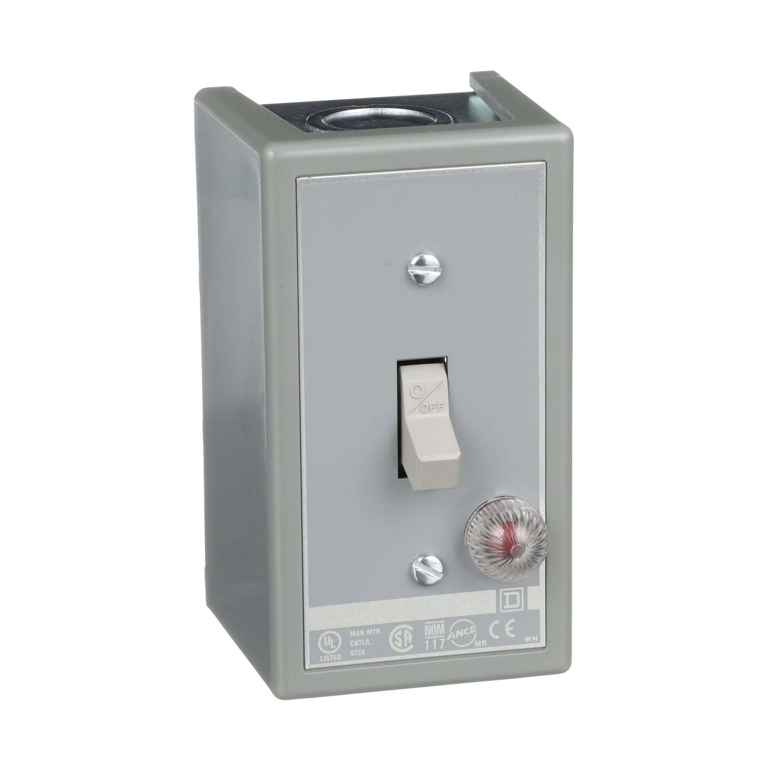 2510KG2B 3-Phase Type K Manual Switch, 600 V AC/230 V DC, 30 A, 2 hp at 115 VAC/7-1/2 hp at 230 VAC/10 hp at 460/575 VAC Power Rating