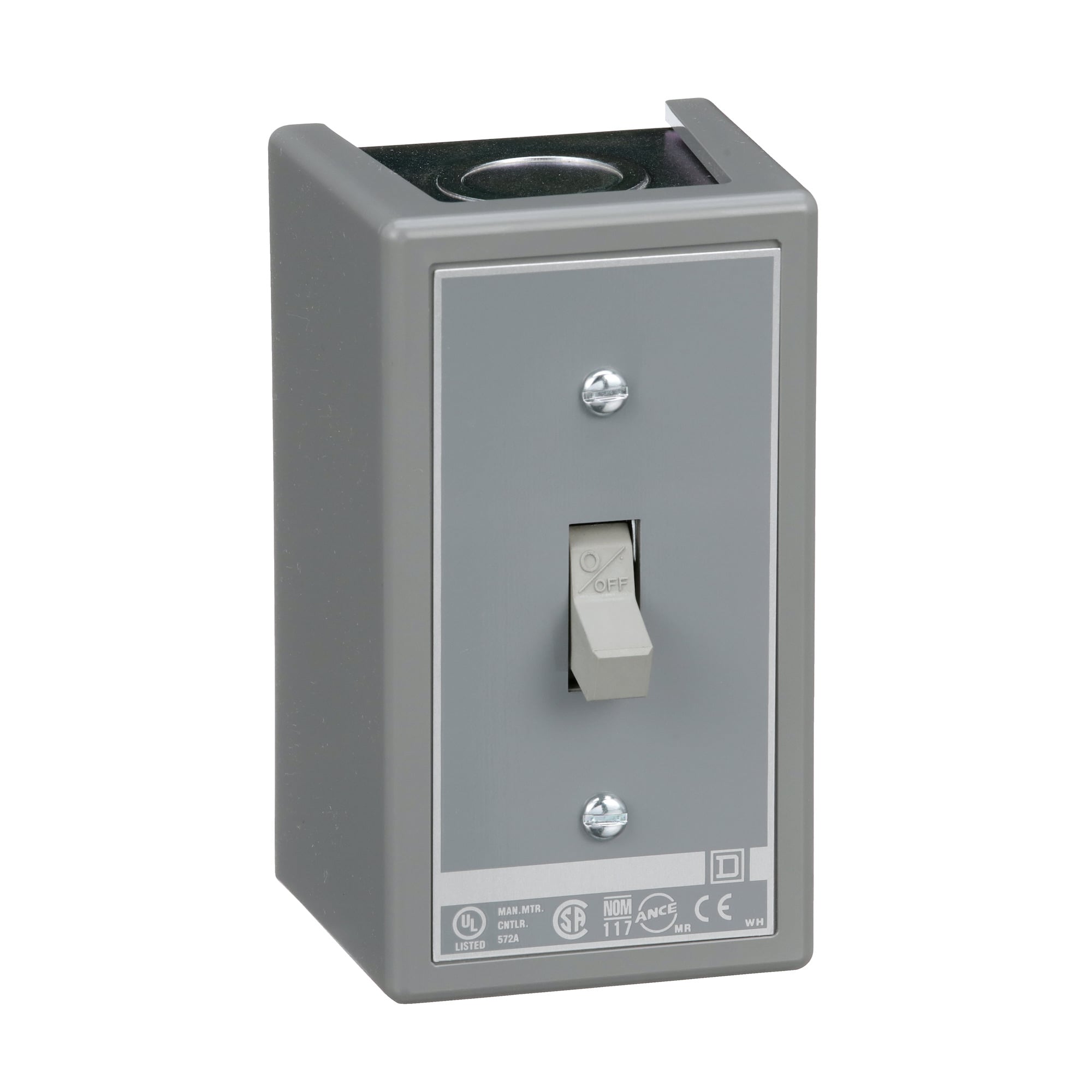 2510KG5 1-Phase Type K Manual Switch, 600 V AC/230 V DC, 30 A, 2 hp at 115 VAC/3 hp at 230 VAC/7-1/2 hp at 460 VAC/10 hp at 575 VAC Power Rating