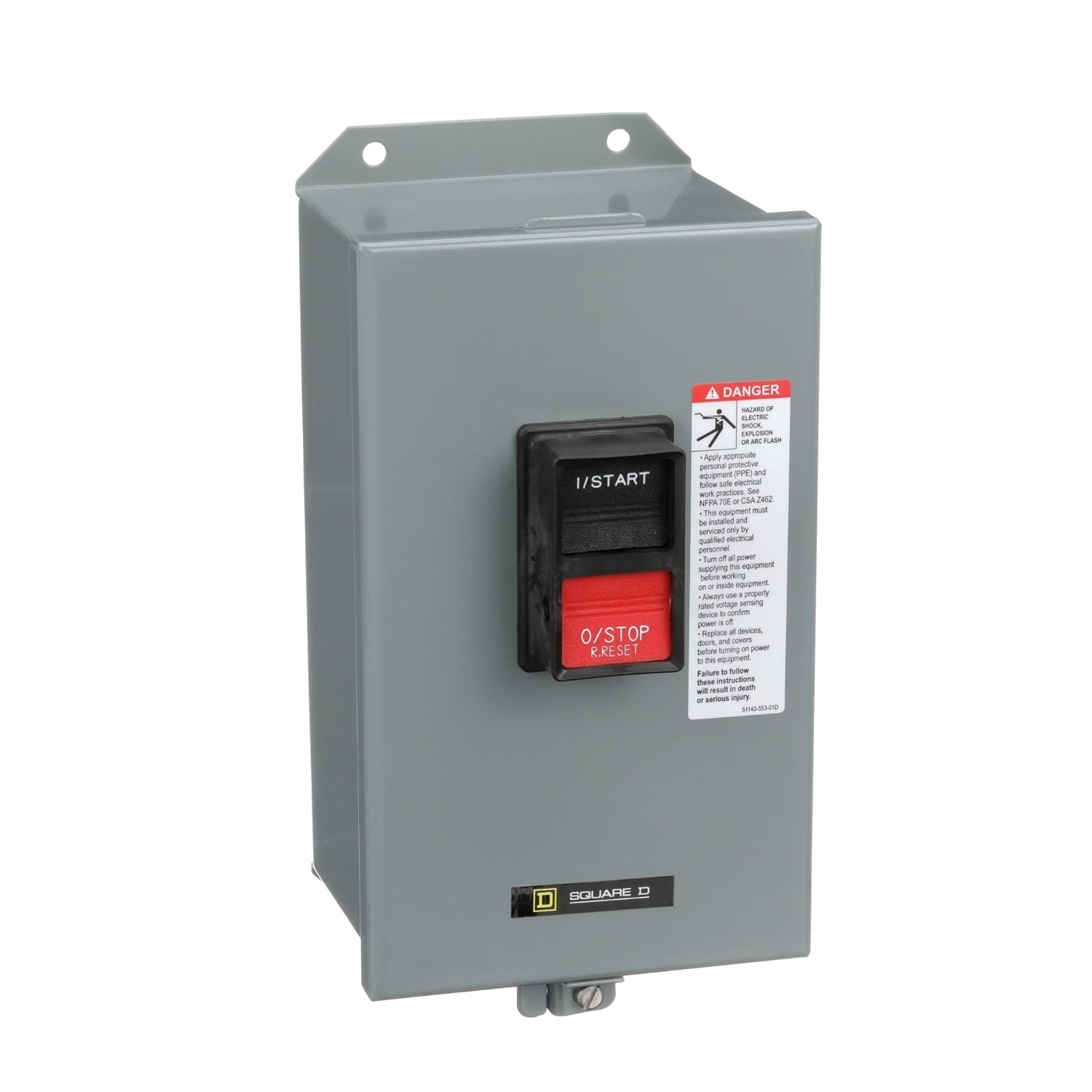 2510MBA1 Type M Starter, 2 Poles, NEMA 12 Enclosure