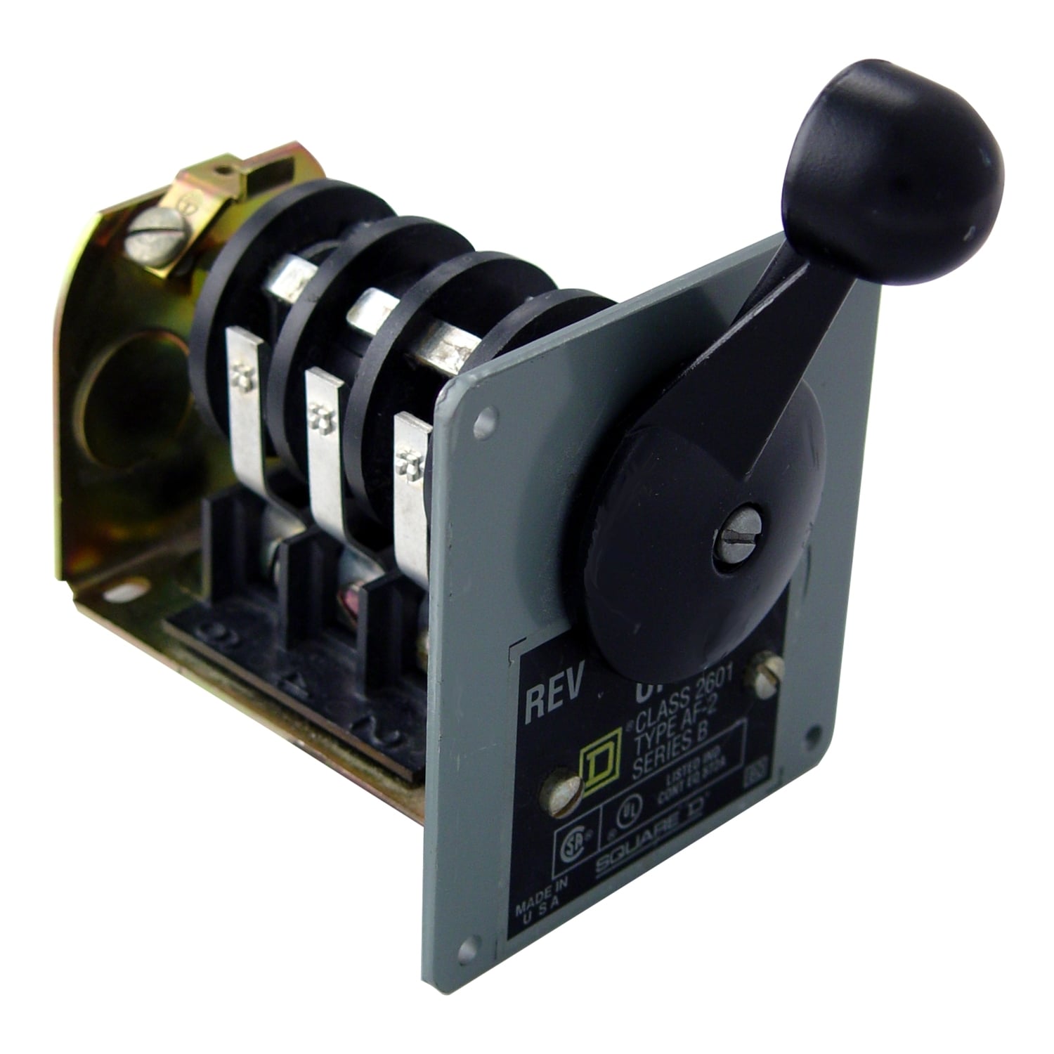 2601AF2 A Series Type AF2 Class 2601 Dust/Oiltight Drum Switch, 600 V AC/250 V DC, 2 hp Power Rating, 3 Poles