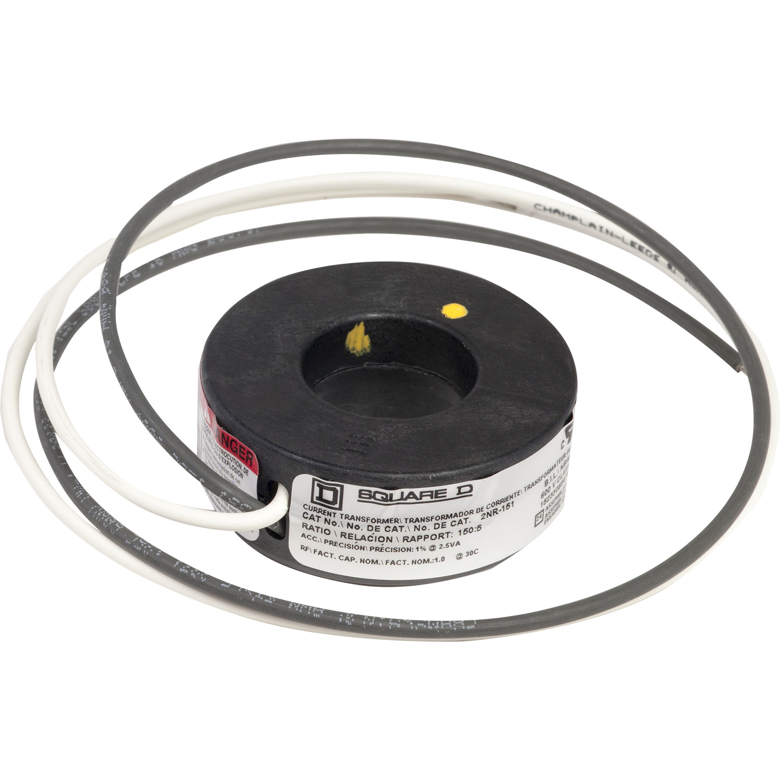 2NR151 General Purpose Current Transformer, 150:5 Current Ratio, 50 to 400 Hz