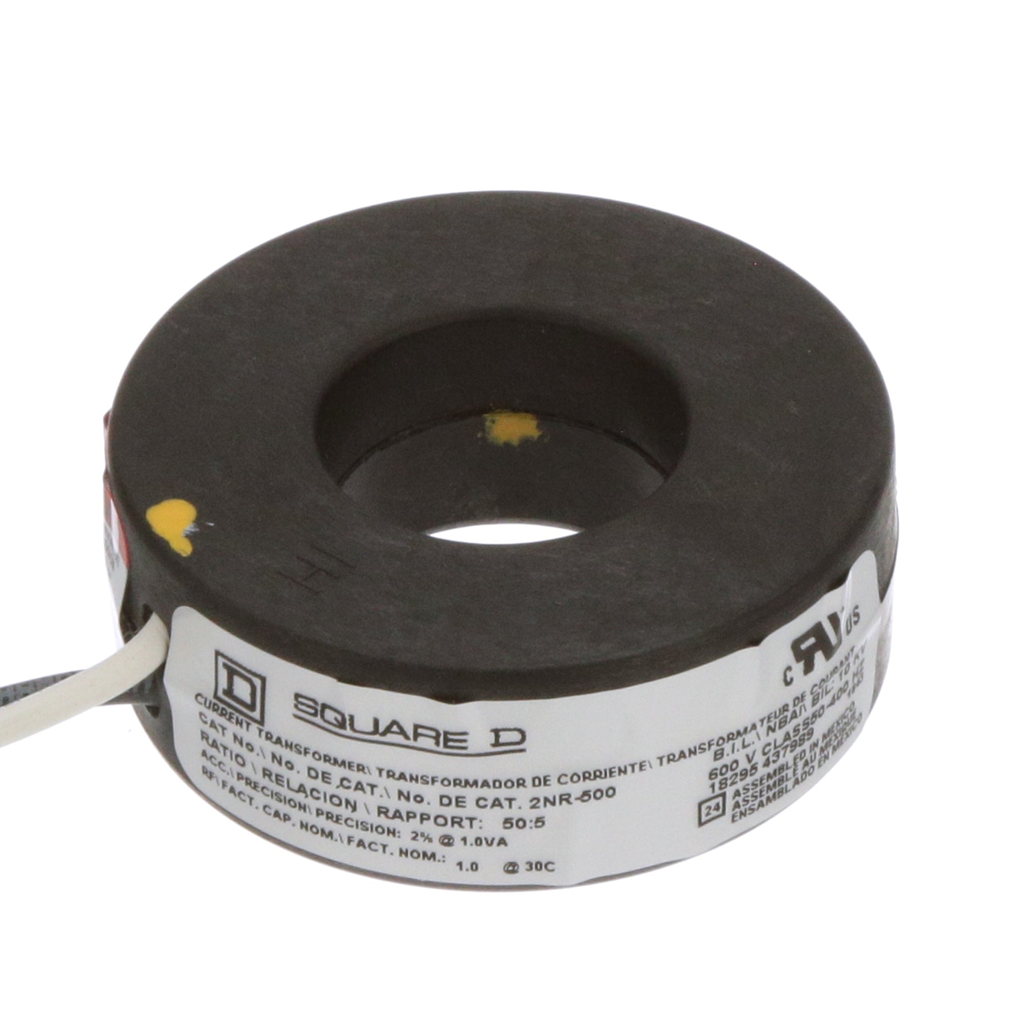 2NR500 Transformer, 50:5 Current Ratio, 50 A Primary, 5 A Secondary, 600 V AC