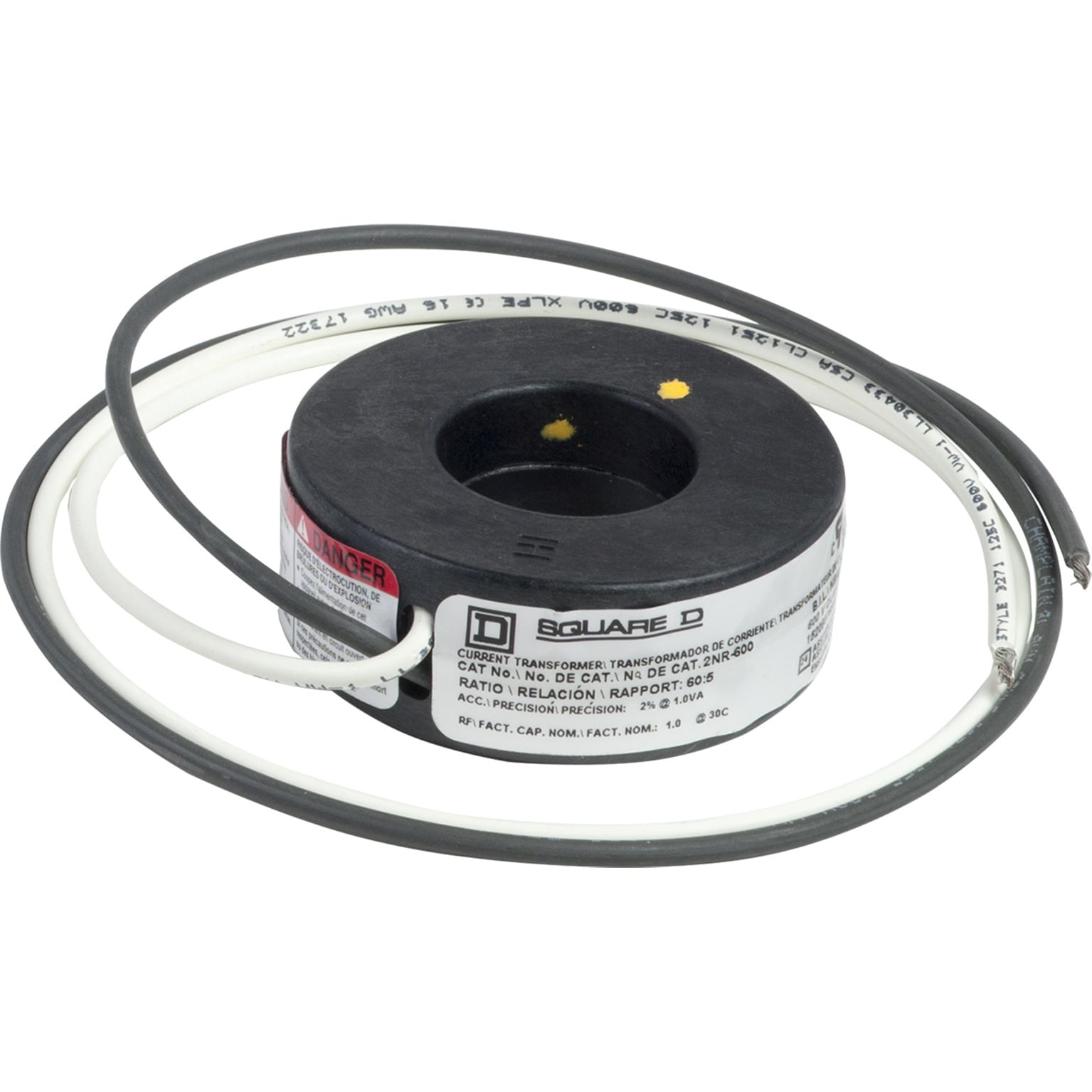 2NR600 Current Transformer, 60:5 Current Ratio, 50 to 500 Hz
