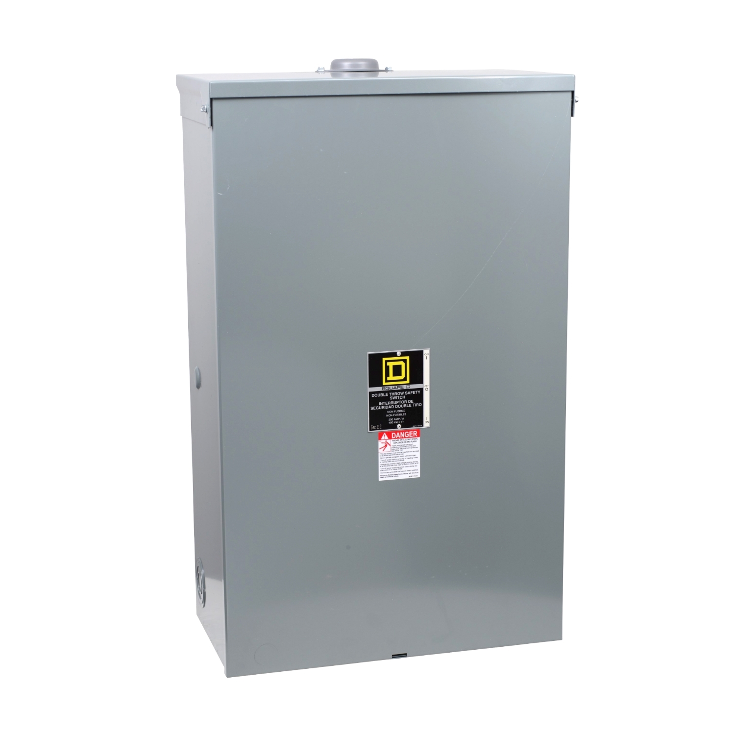 82344 E2 Double Throw General Purpose Non-Fusible Safety Switch, 480 V AC/250 V DC, 200 A, 3 Form C 3PDT Contact, 3 Poles