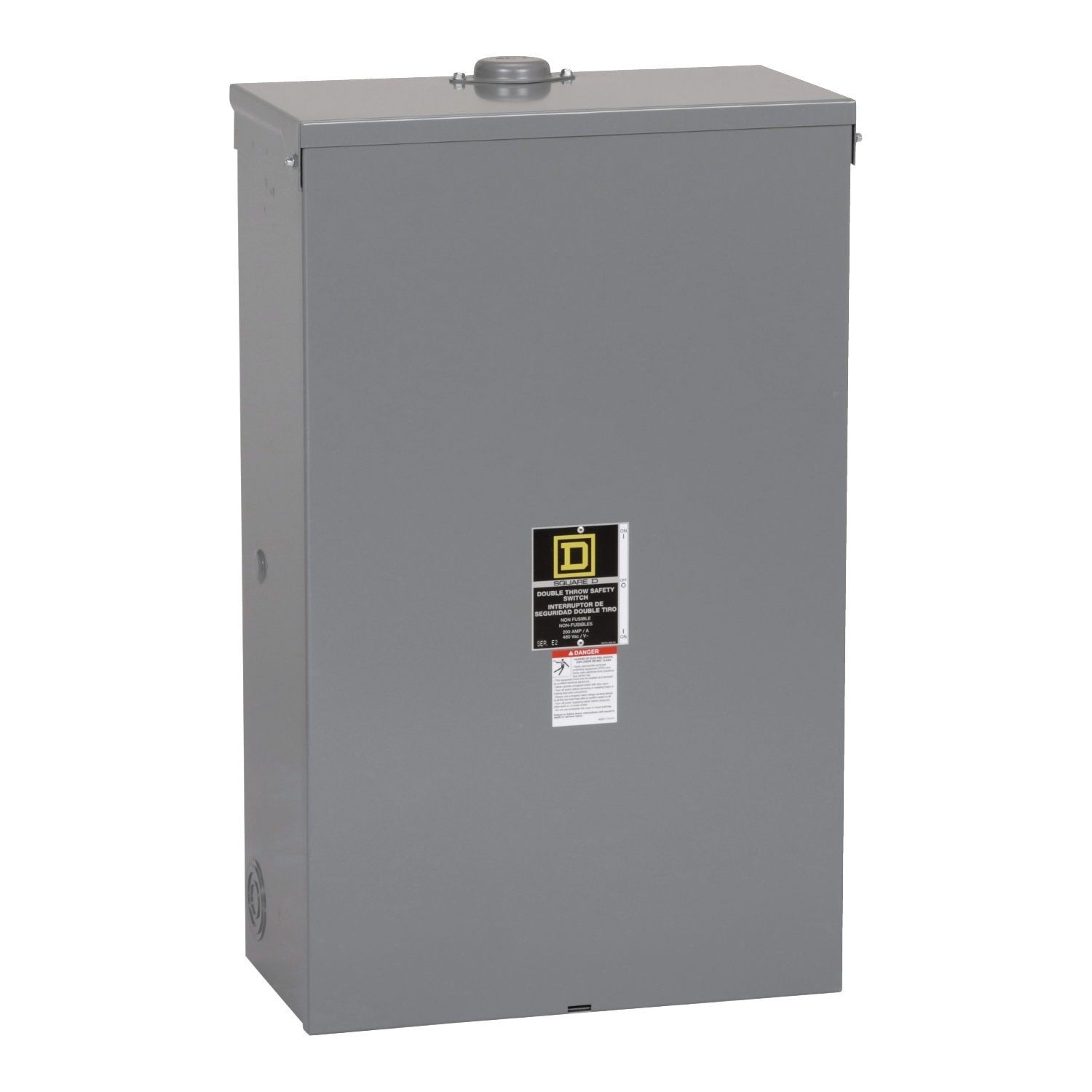 82344RB E1 Double Throw Non-Fusible Iceproof Rainproof Sleetproof Safety Switch, 480 V AC/250 V DC, 200 A, 3 Form C 3PDT Contact, 3 Poles