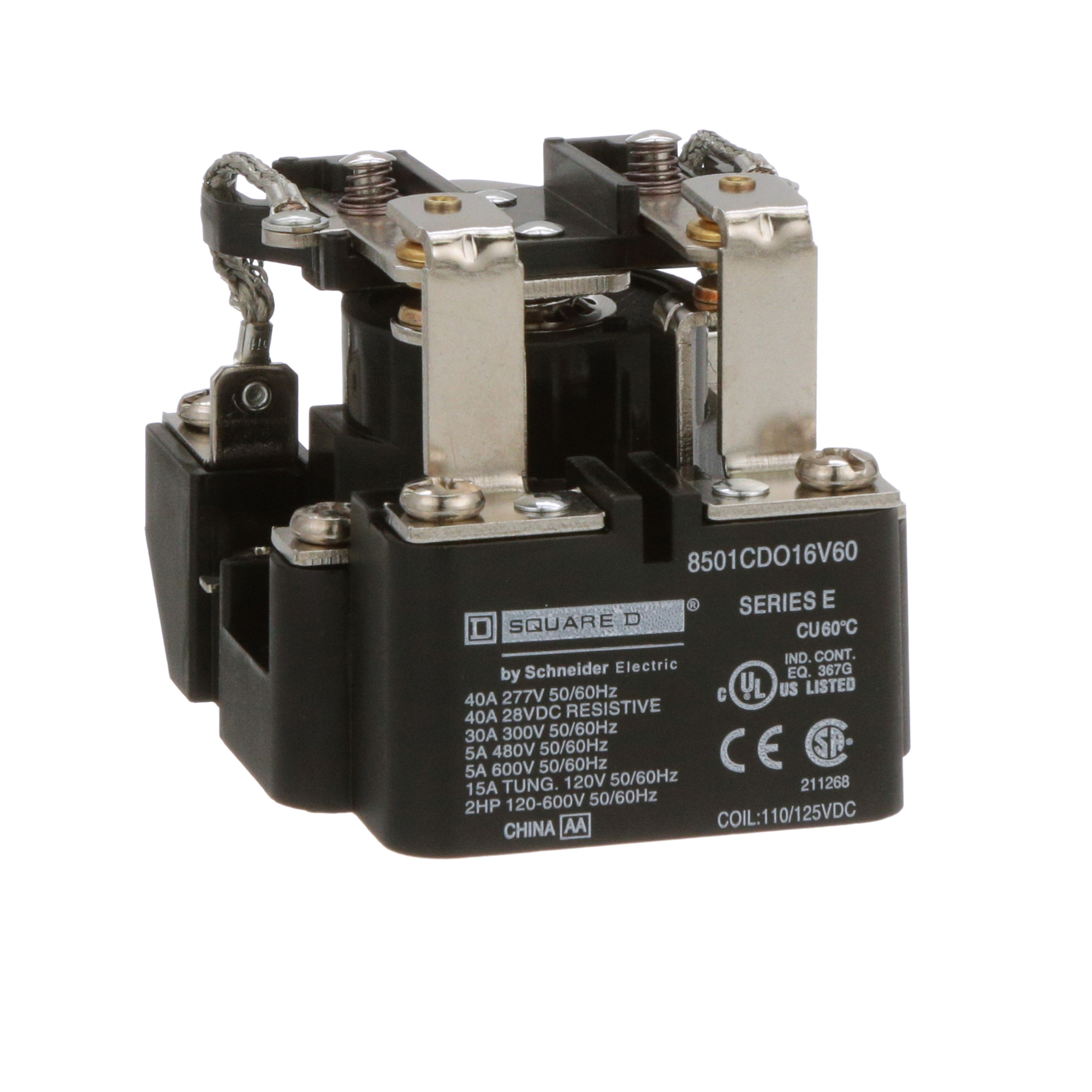 8501CDO16V60 Heavy Duty Type C Power Relay, 30 A, 8 Pin, 2NO-2NC 2 Form C DPDT Contact, 110 V DC V Coil