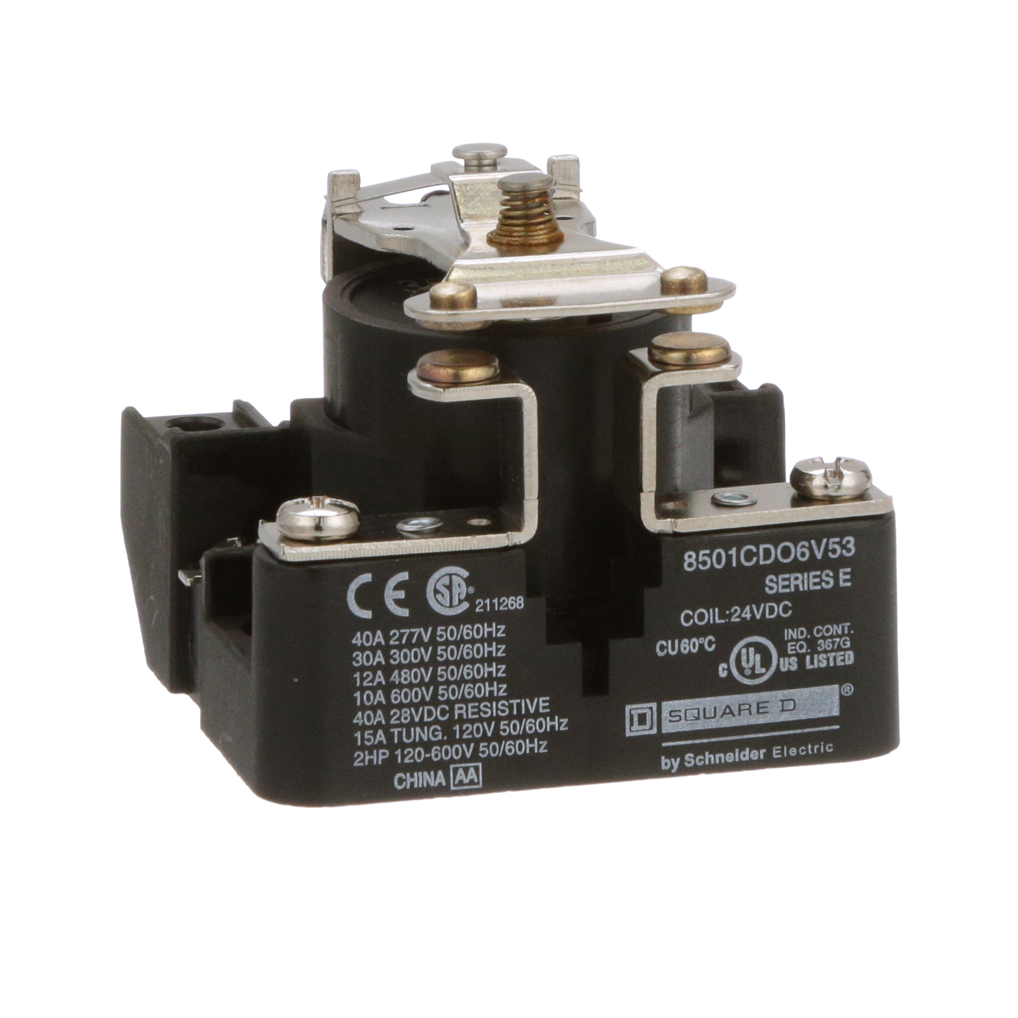 8501CDO6V53 Type C 1-Phase Heavy Duty Power Relay, 30 A, 4 Pin, 1NO 1 Form A SPST Contact, 24 V DC V Coil