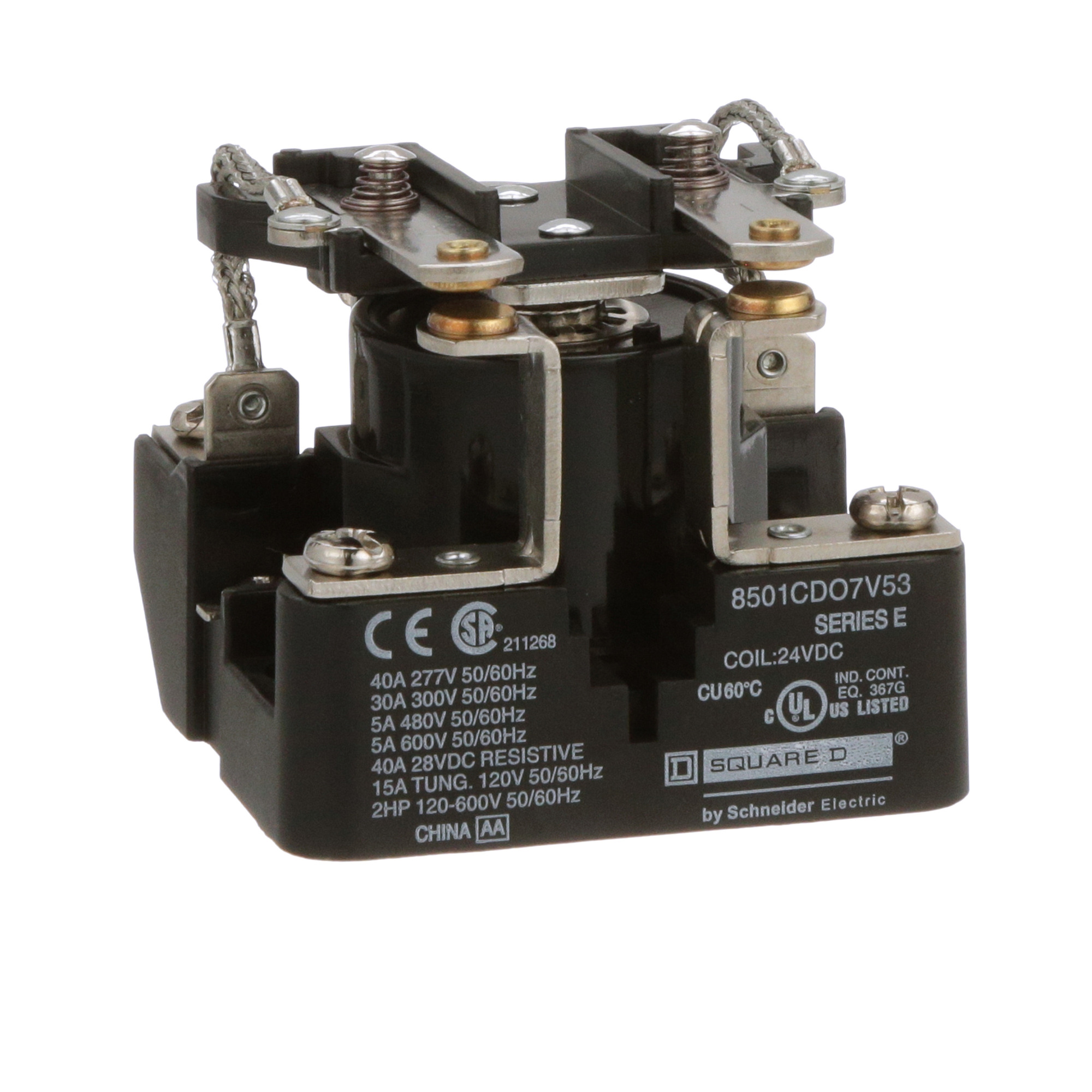 8501CDO7V53 Heavy Duty Type C Power Relay, 30 A, 6 Pin, 2NO 2 Form A DPST Contact, 24 V DC V Coil