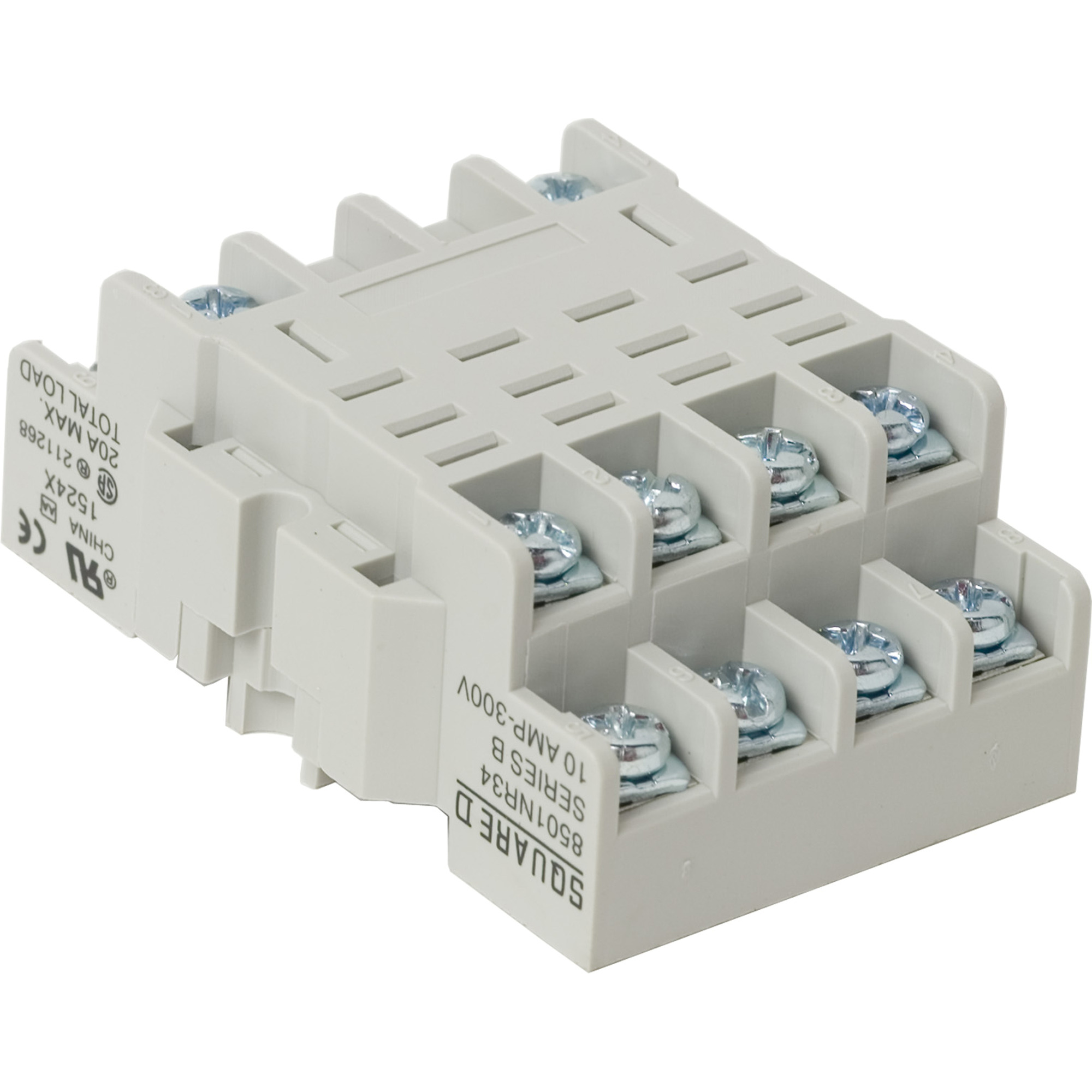 8501NR34B Type NR Relay Socket, 300 V AC, 10 A, For Use With Class 8501 Type R General Purpose Relay, 14 Pin