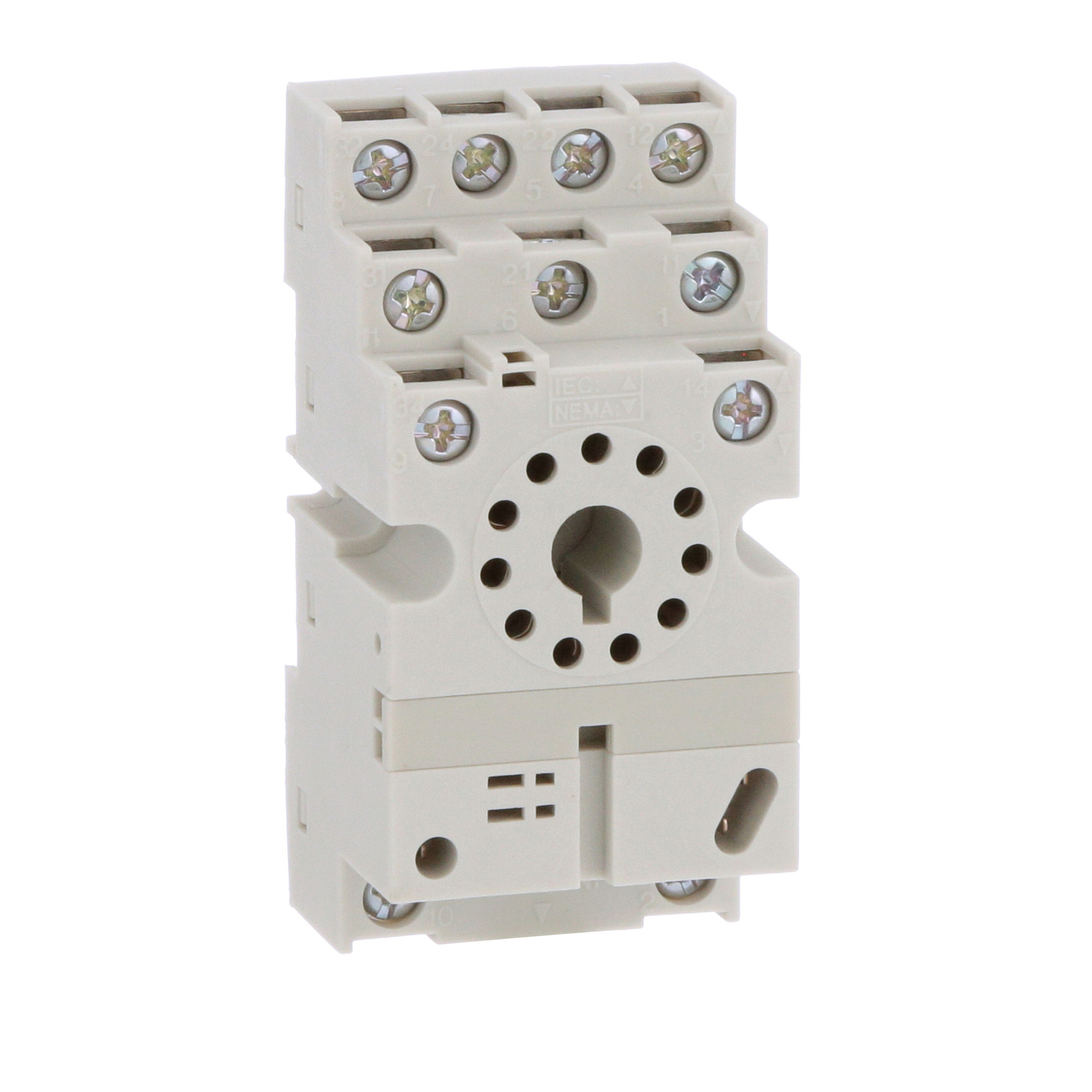 8501NR62B Type K Relay Socket, 600/300 V AC, 5 to 16 A, For Use With Class 8501 Type K General Purpose Relay, 11 Pin